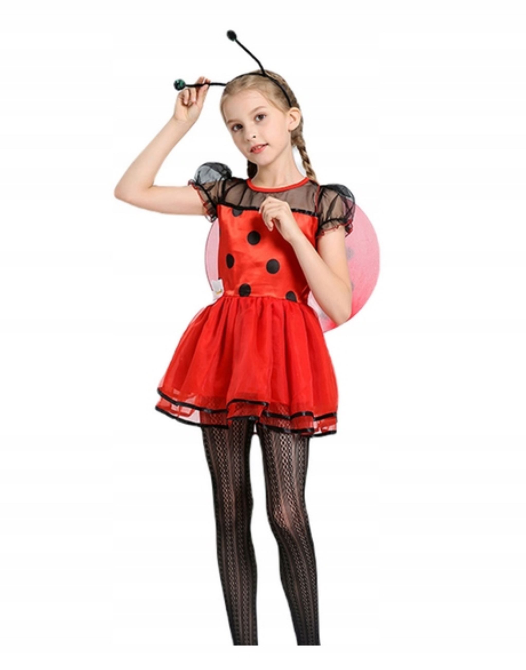 4BABY Kostüm Tolles Marienkäferkostüm für Kinder 122-134, für den Faschingsball!