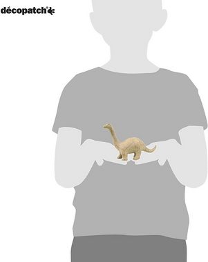 H-Erzmade Pompon Décopatch Figur Pappmaché Brontosaurus XS - Karton