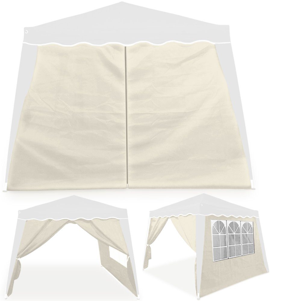 Casaria Pavillon, 2er Set Seitenwände für 3x3m Pavillon Wasserabweisend Seitenteil Beige