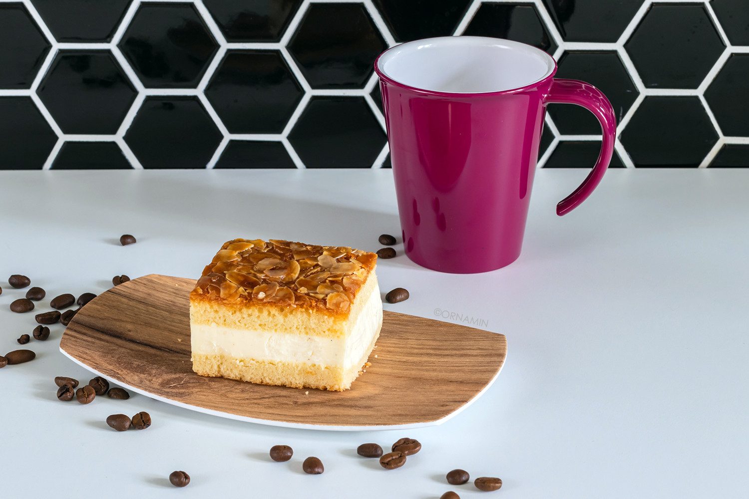 Ornamin Tasse Kaffeepott, Kaffeebecher, Campingbecher, Kaffetasse aus Kunststoff, 1-tlg., BPA-frei, bruchstabil, 100% Made in Germany