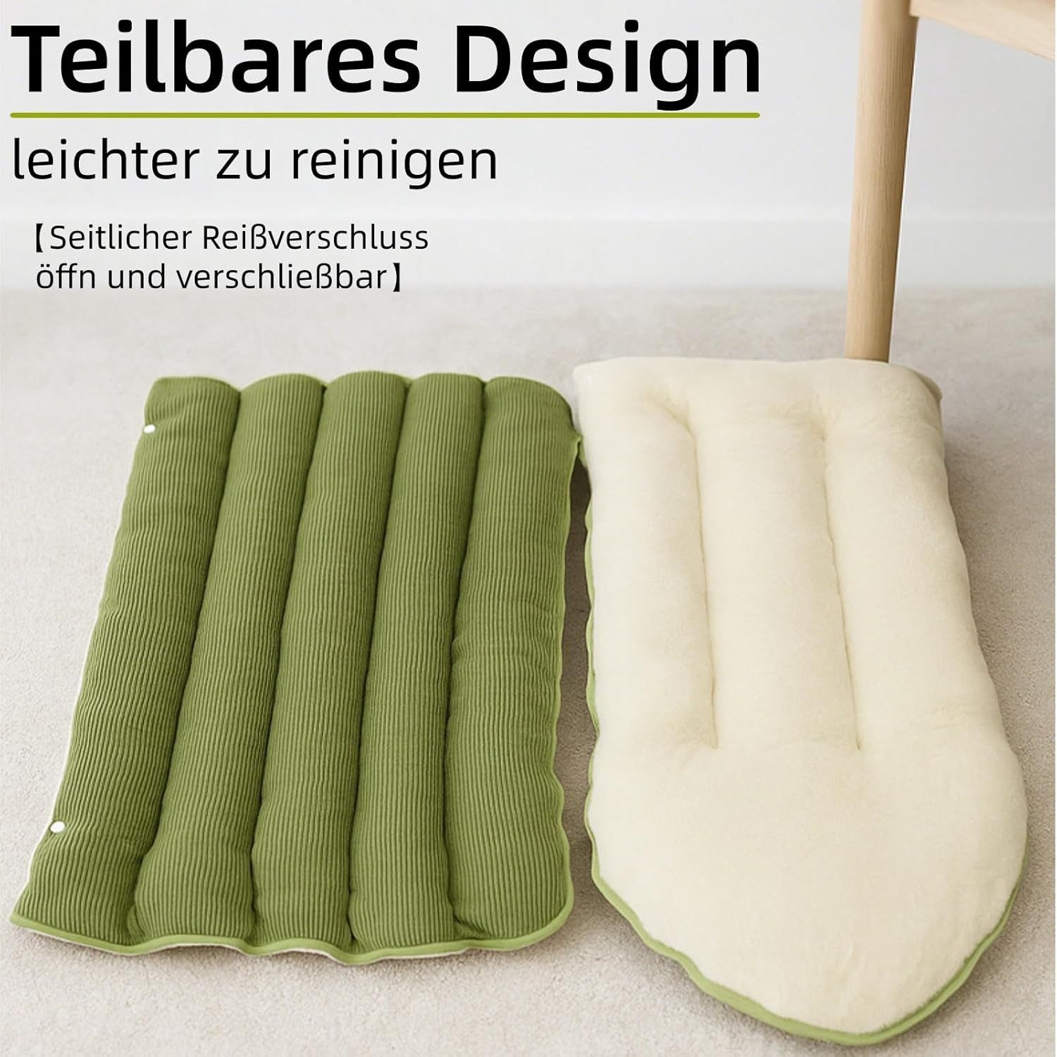LaCute Tierbett Katzenhöhle 2-in-1 faltbar Plüsch Katzenbett Haustierbett klein, Plüsch (Polyester), 2-in-1 Katzenhöhle faltbar Plüschbett für Katzen kleine Hun – Bild 3 von 4
