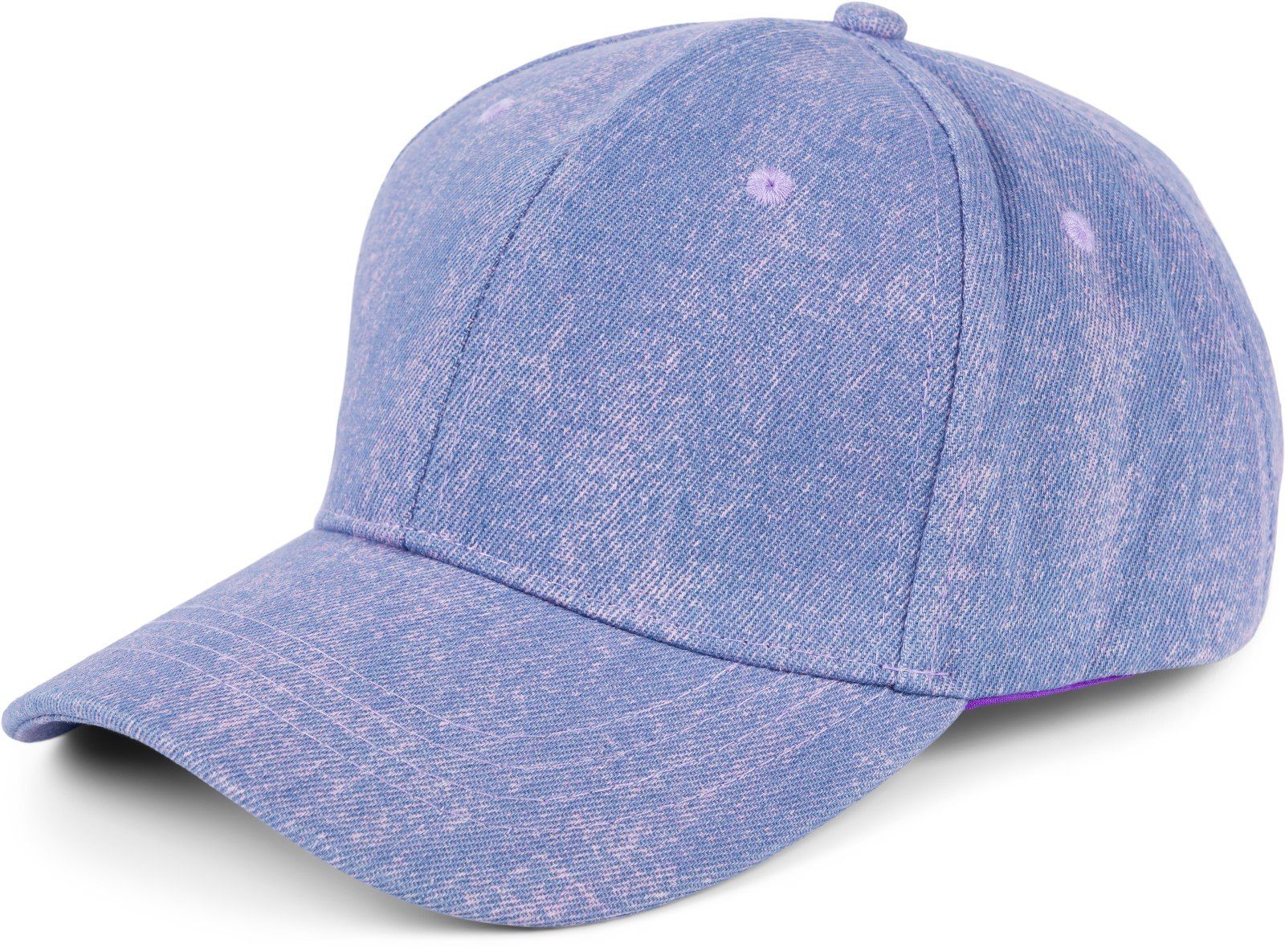 styleBREAKER Baseball Cap (1-St) Denim Flieder-Blau Cap Baseball