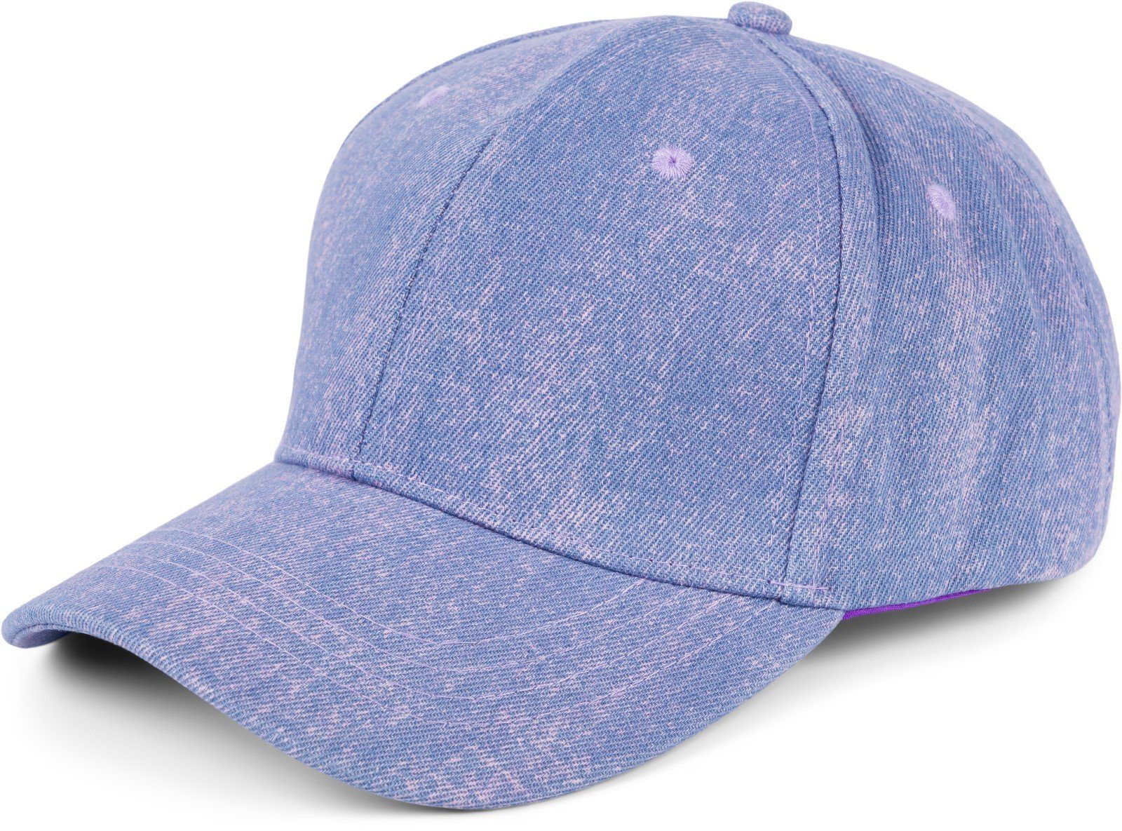 Das Beste dieser Saison styleBREAKER Baseball Cap (1-St) Denim Flieder-Blau Cap Baseball