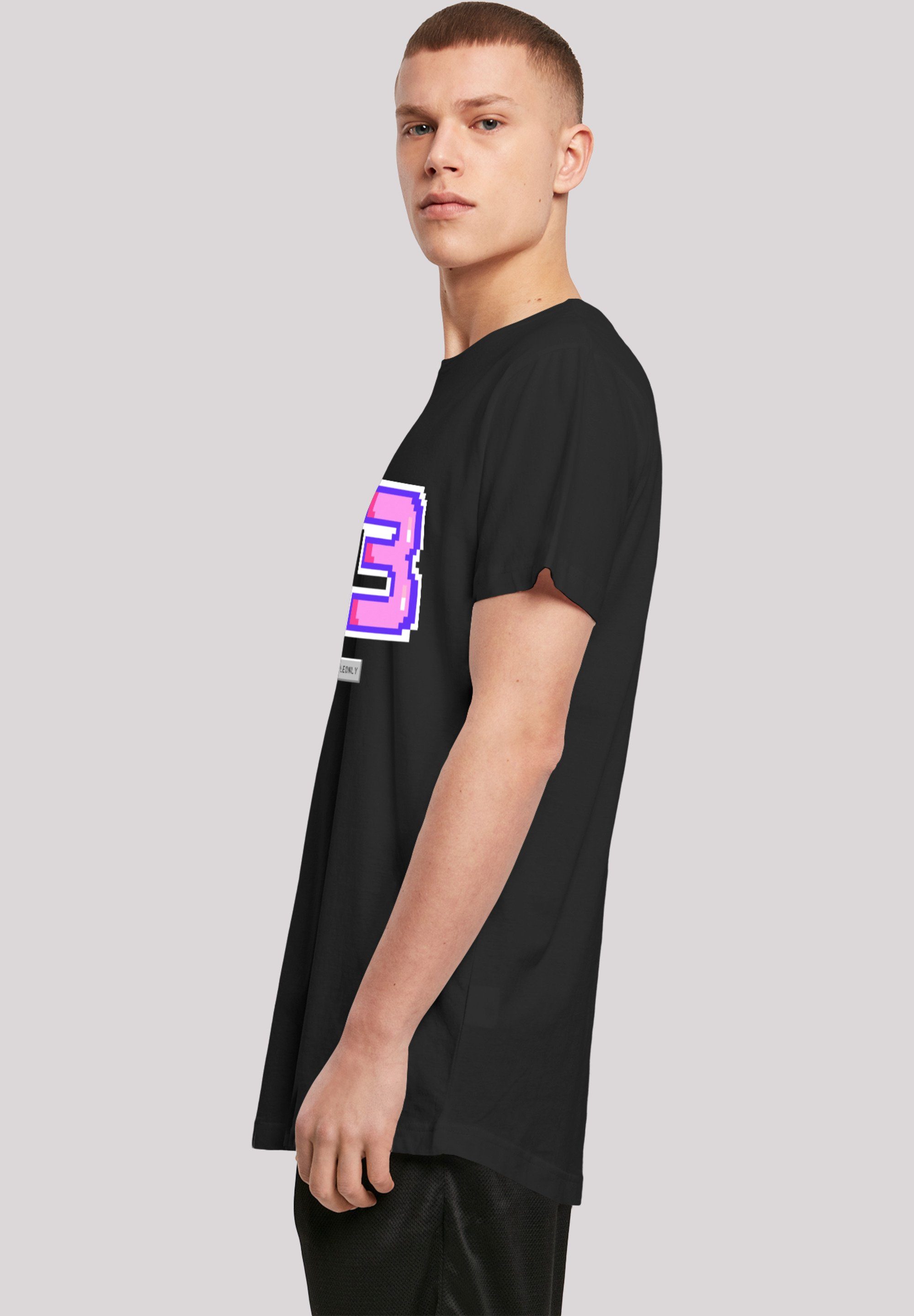 Pixel pink 23 schwarz T-Shirt Print F4NT4STIC