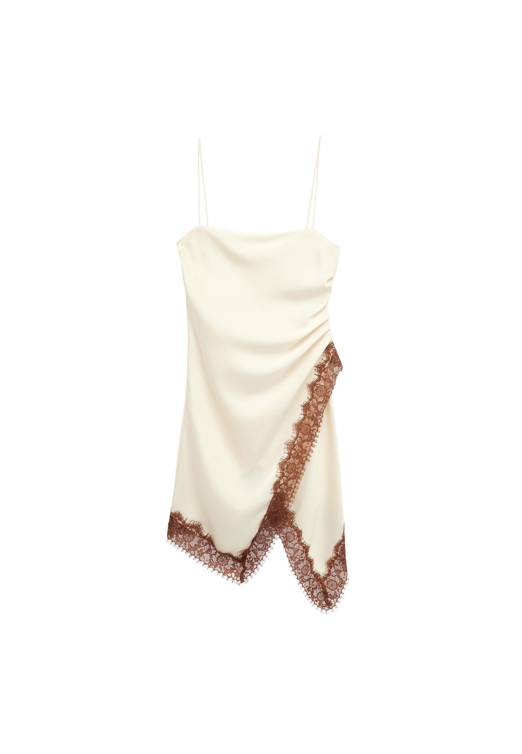 Koton Midikleid Koton Asymmetrisches Ärmelloses Satenkleid
