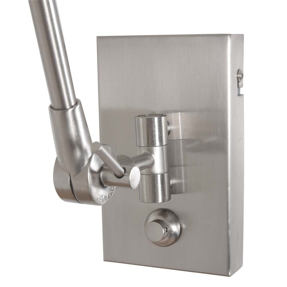 Steinhauer LIGHTING Wandleuchte, Leuchtmittel nicht inklusive, Wandlampe Gelenkleuchte Schlafzimmerleuchte Textil grau schwenkbar