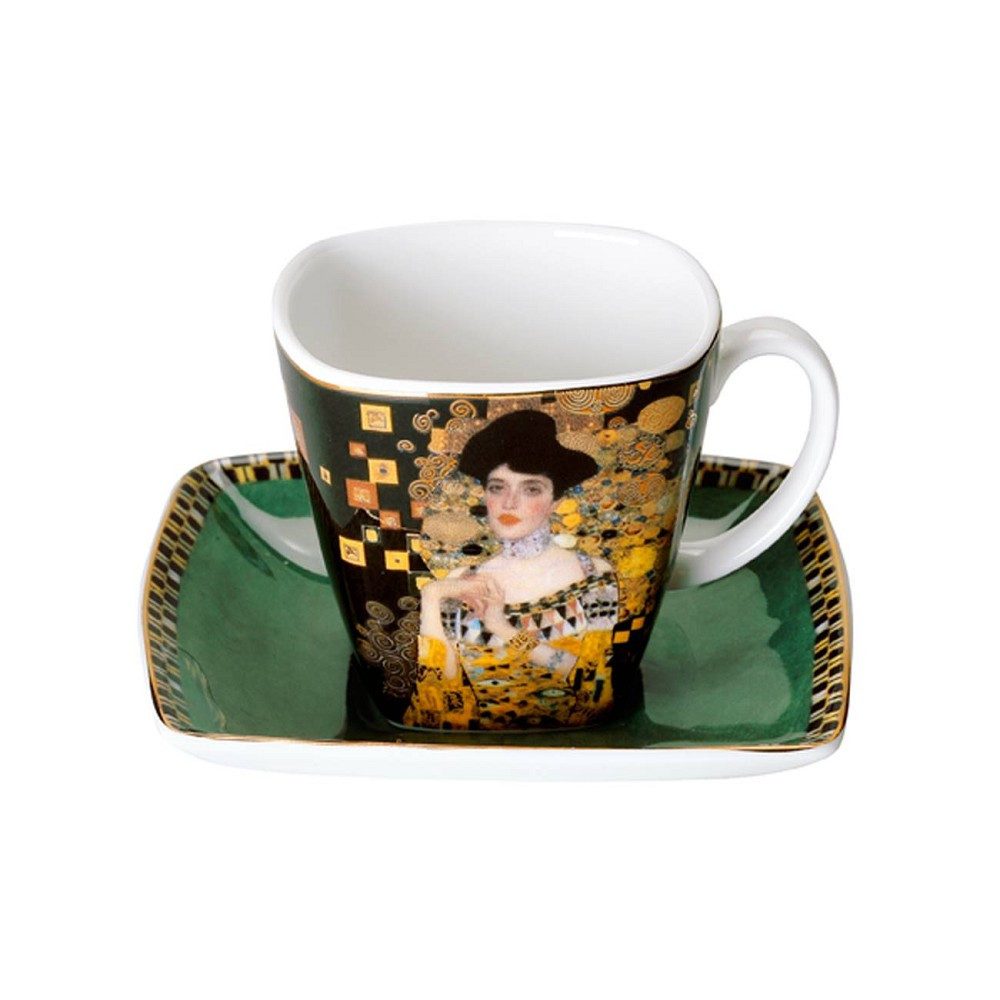 Goebel Espressotasse Gustav Klimt, Porzellan, Echtgolddekor, Gold, Adele Bloch-Bauer, H: 6.5cm