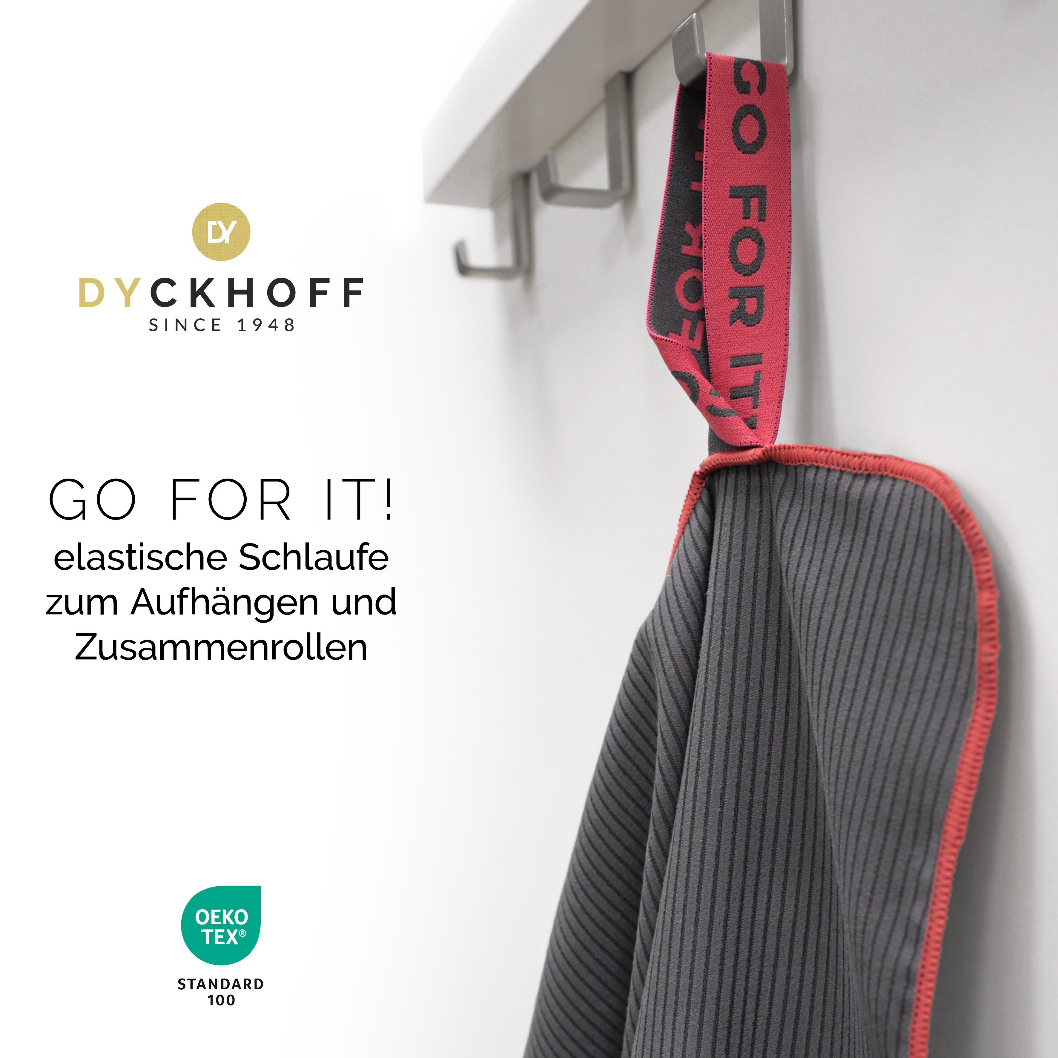 Dyckhoff Handtuch Mikrofaser Sporttuch Struktur, Microfaser (2-St), Mit Überstülpkapuze, Schnelltrocknend, Leicht, Reißverschlusstasche – Bild 4 von 5