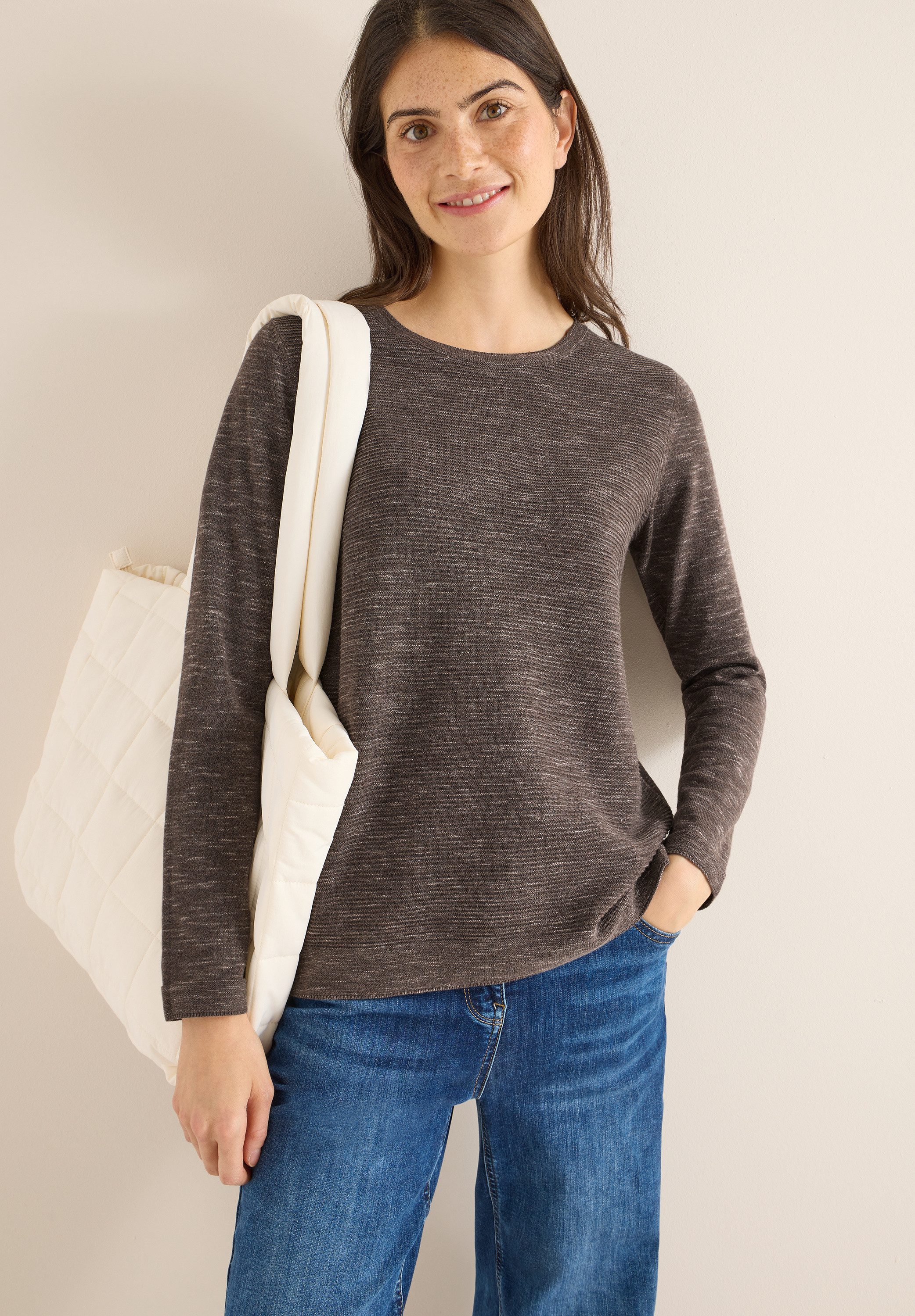CECIL Strickpullover mit Rundhalsausschnitt