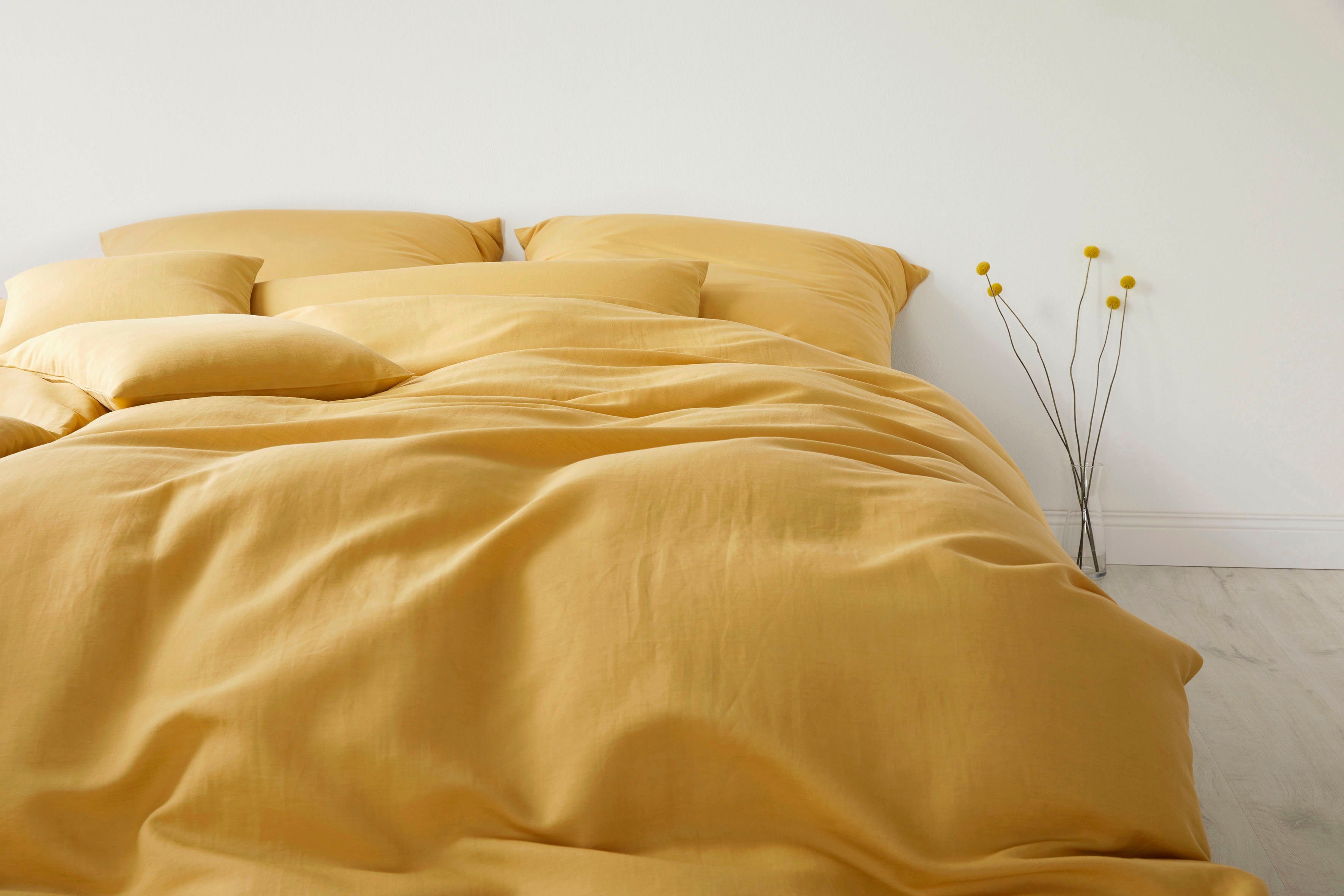 Elegante Bettwäsche Breezee, Halbleinen, 2 teilig, günstig online kaufen