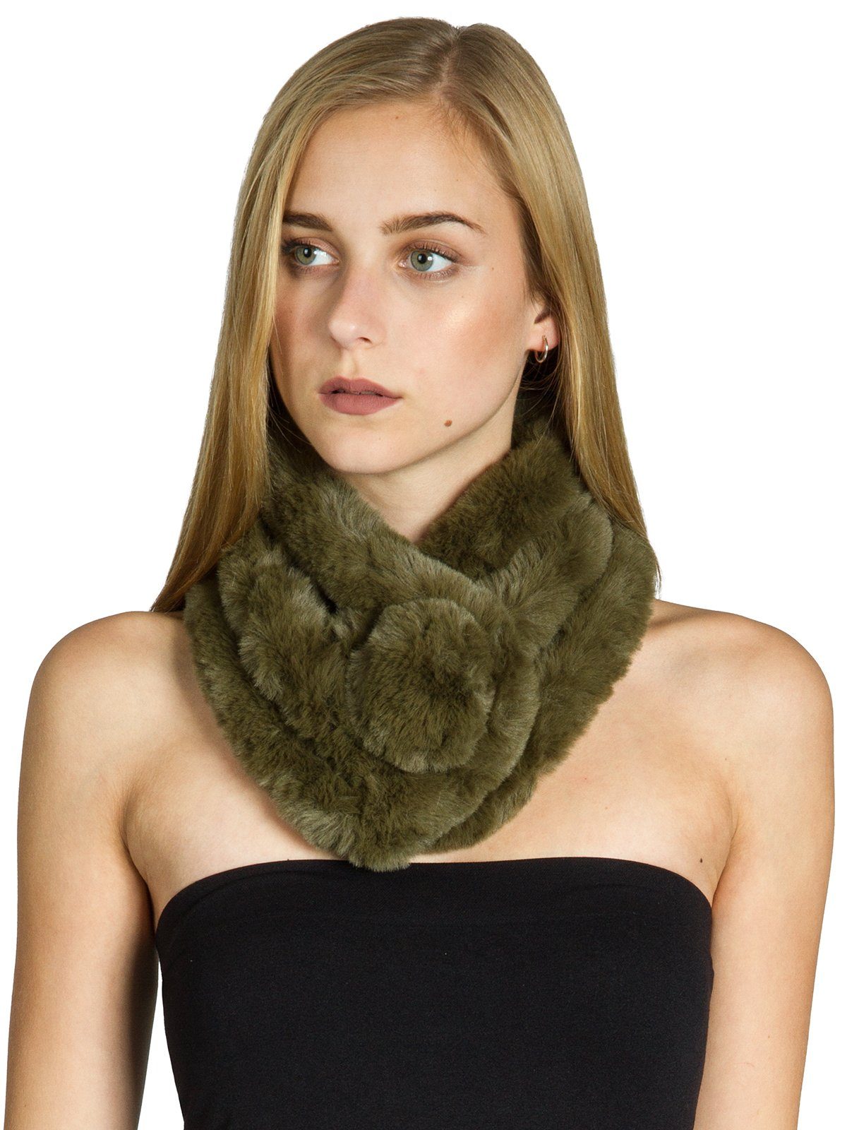 Caspar Modeschal SC478 Damen Kunstpelz Fell Schal Pelzkragen Fellkragen günstig online kaufen