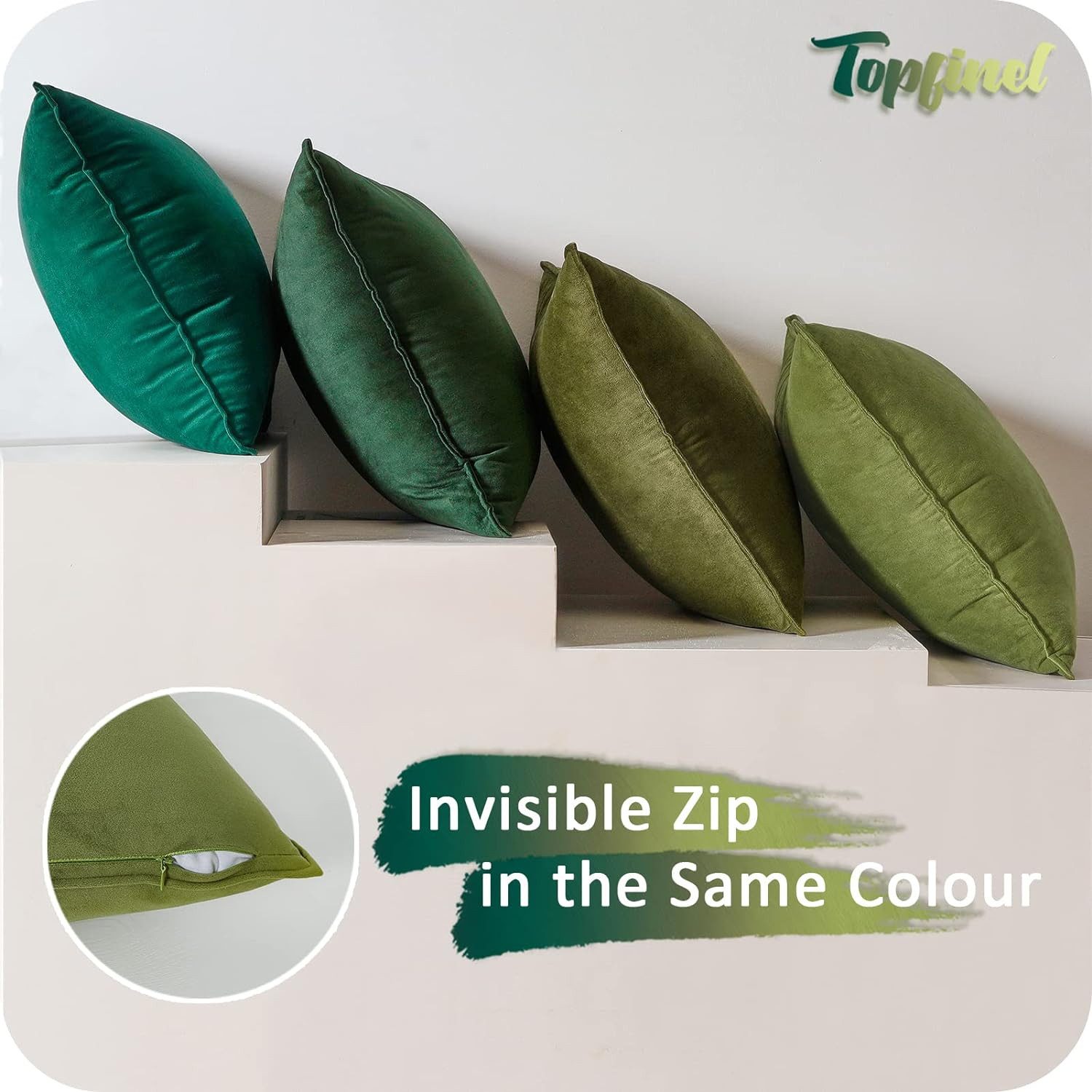 Topfinel Kissenbezüge 4er Set 40x40 & 50x50 cm aus weichem Samt-flauschig m günstig online kaufen