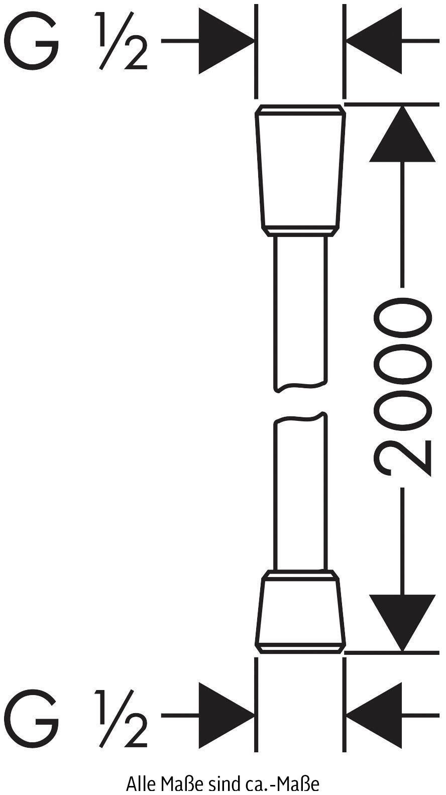 hansgrohe Duscharmatur Hansgrohe Brauseschlauch Isiflex 200 cm 28274000 – Bild 2 von 2