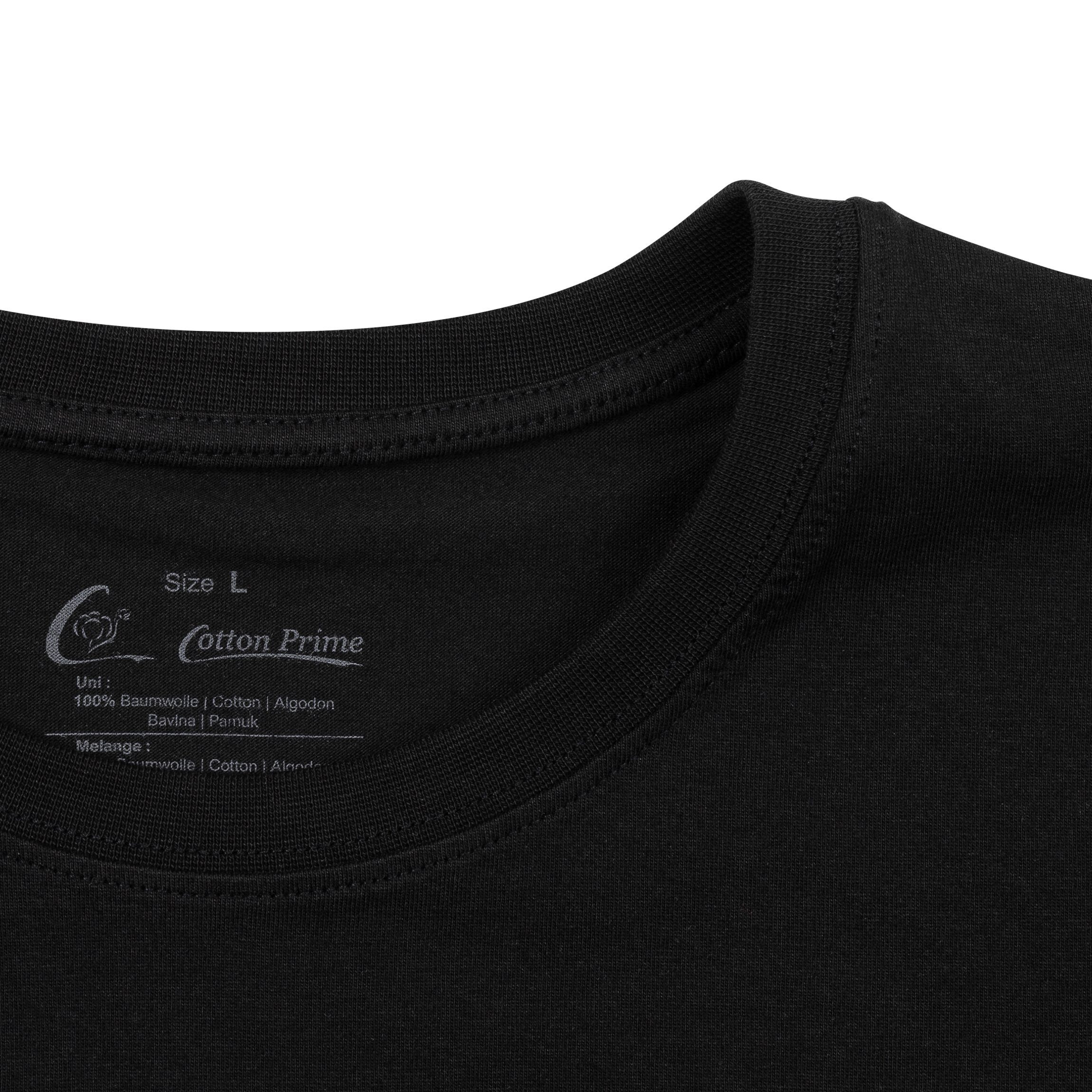 Cotton Prime® T-Shirt Snowboarding on Skull schwarz