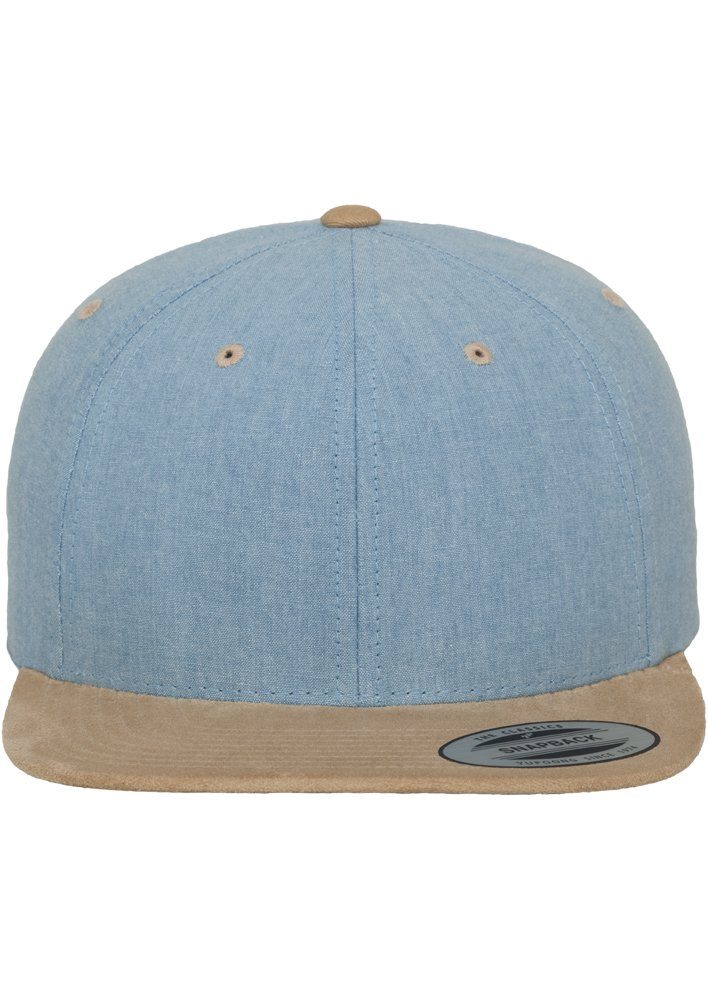 Flexfit Flex Cap Snapback Chambray-Synthetic-Suede blue/beige Snapback