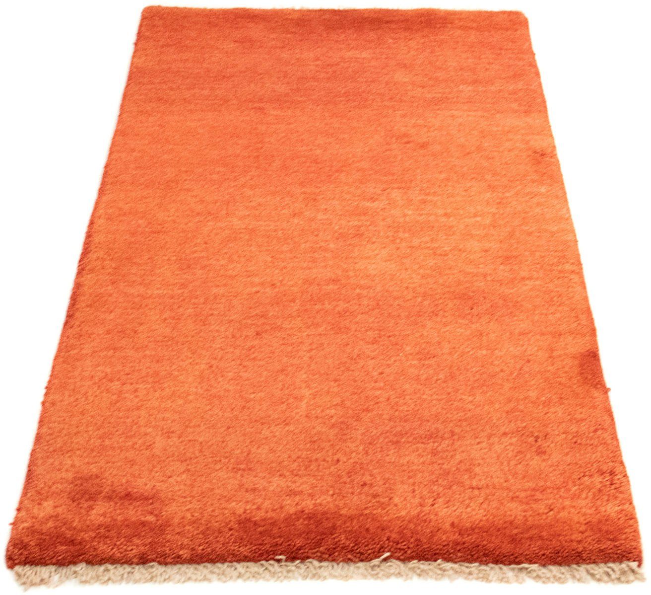 Wollteppich Gabbeh Teppich handgeknüpft terrakotta, morgenland, rechteckig,  Höhe: 18 mm, handgeknüpft