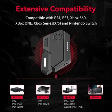 leben Keyword- und Mausadapter für Nintendo Switch/Xbox One/PS4/PS3 PlayStation 5-Controller (AIMVICE-Tastaturadapter und Xbox-Tastaturadapter)