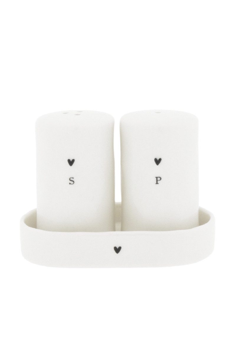 Bastion Collections Flaschenöffner Salz-/Pfefferstreuer 3er-Set - SALT & PEPPER - weiß