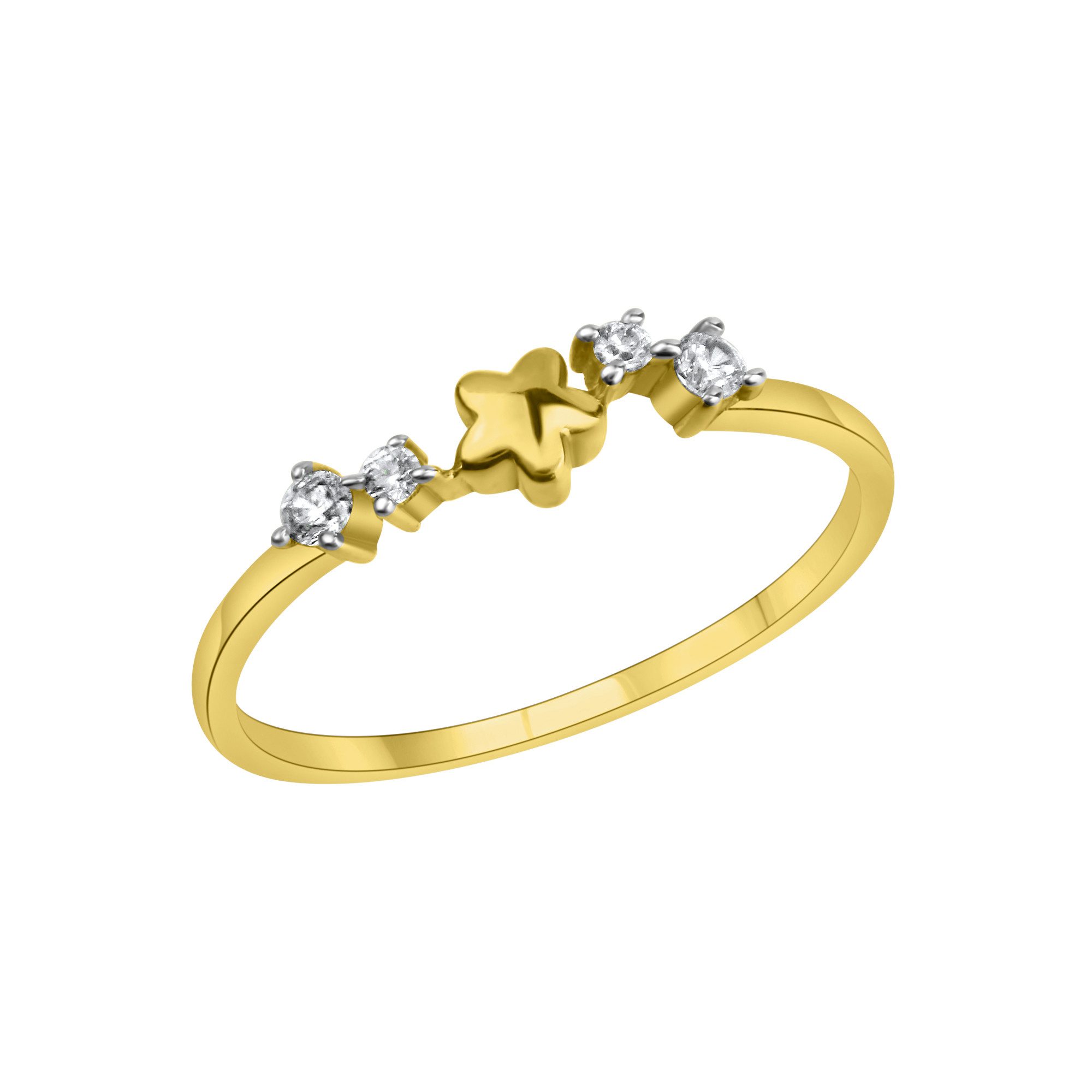 Fascination by Ellen K. Fingerring 375/- Gelbgold bicolor Zirkonia günstig online kaufen