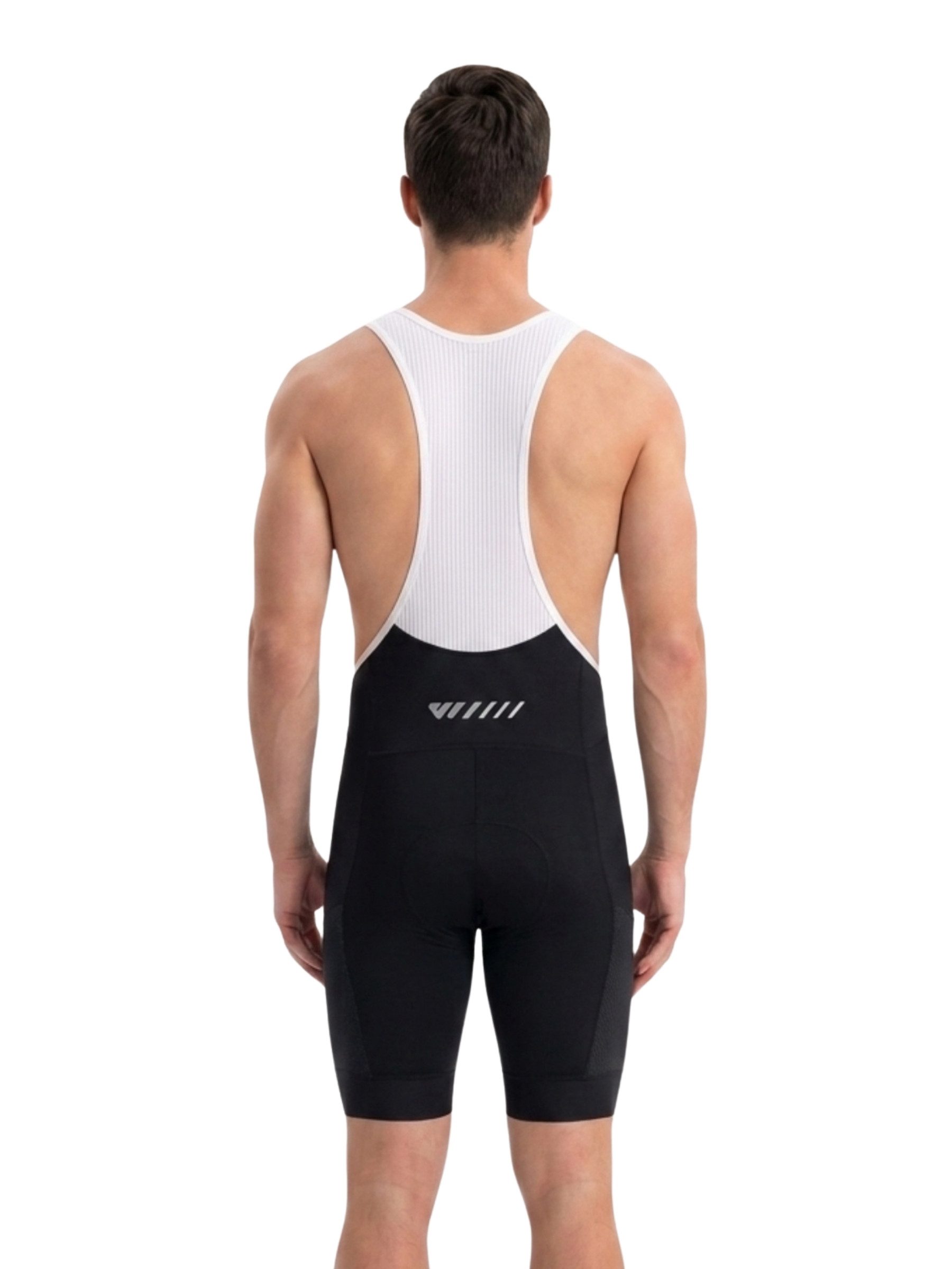 Wulibike Radhose Herren, Muskelunterstützend 3D-Sitzpolster 3 Taschen (1-tlg) atmungsaktive Mesh-Hosenträger, reflektierende Sicherheitsdetails