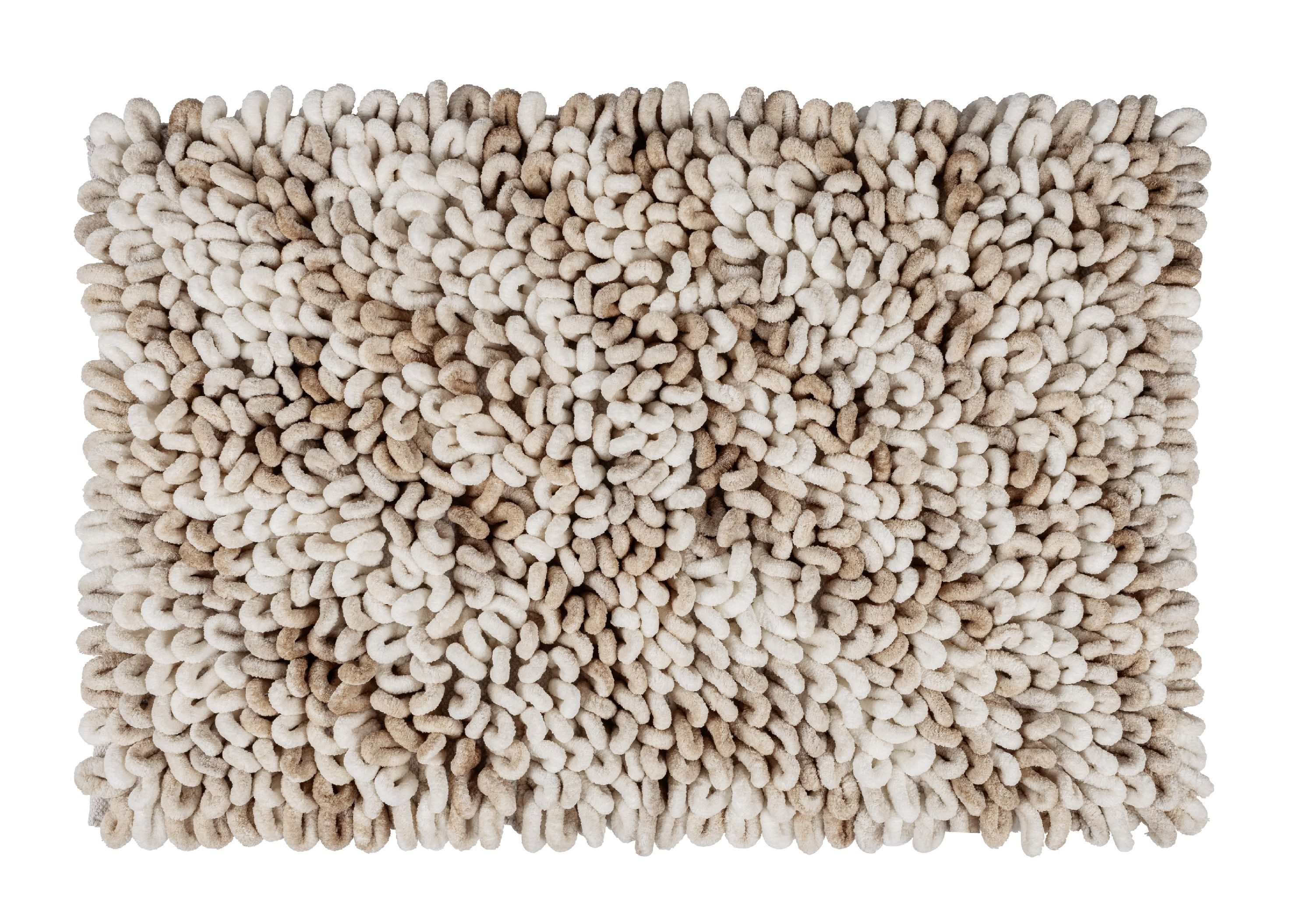 WENKO Badematte WENKO Badematte LERICI weiß-beige BL 60x90 cm beige Badteppich
