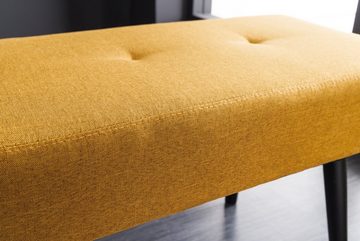 riess-ambiente Sitzbank BOUTIQUE 100cm senfgelb / schwarz (Einzelartikel, 1-St), Strukturstoff · Metall · Polster · Esszimmer · Schlafzimmer · Flur