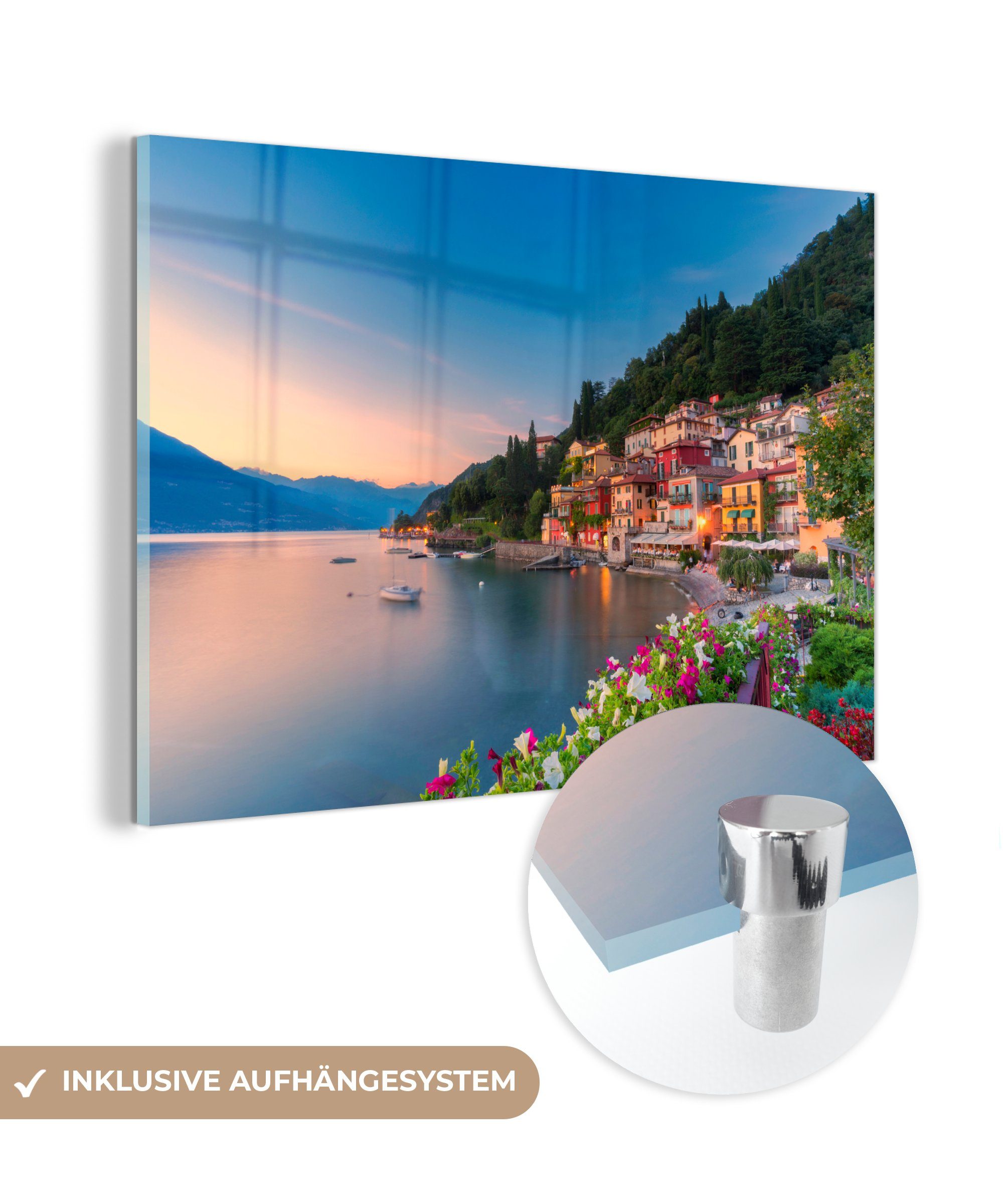 MuchoWow Acrylglasbild Italien - Sonnenuntergang - günstig online kaufen