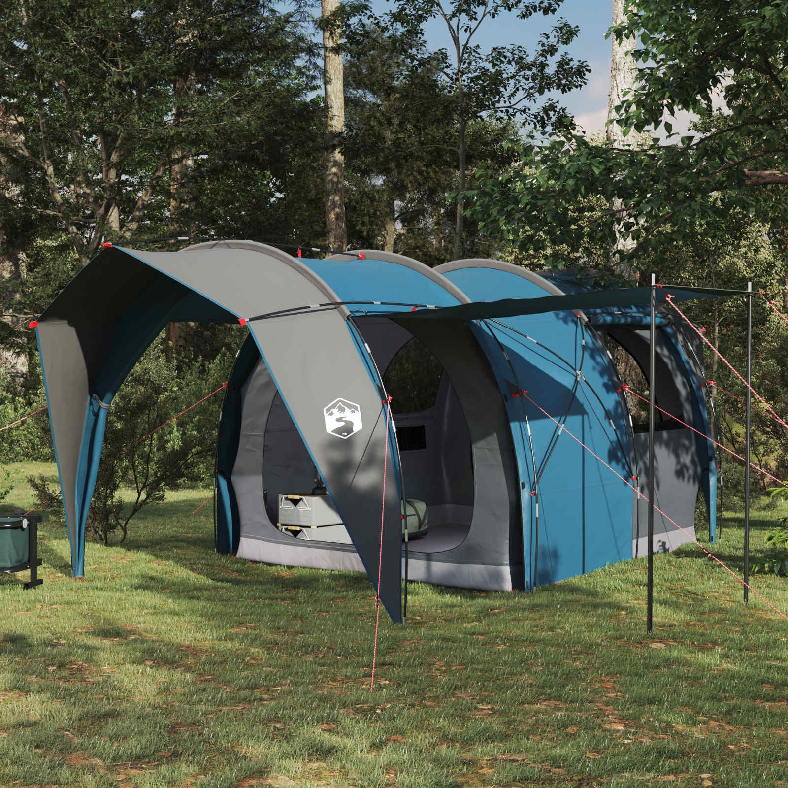 vidaXL Tunnelzelt Tunnelzelt Blau 382 x 262 x 214 cm, (1 tlg)