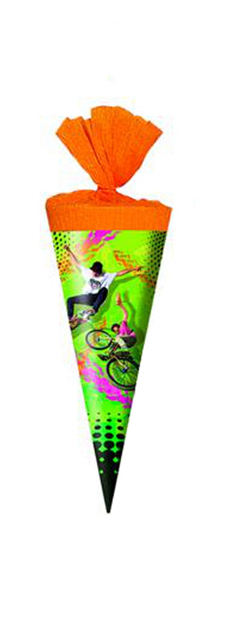 Schultüte Schultüte / Zuckertüte / Länge: 25cm / rund / "Skater"