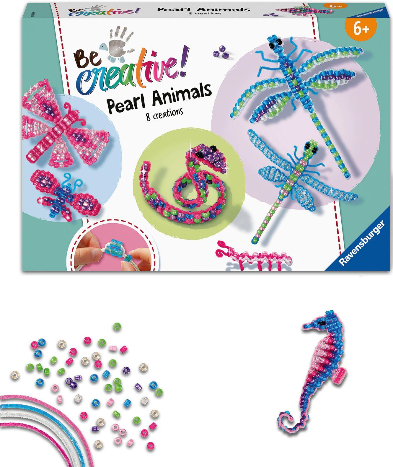Ravensburger Kreativset Pearl Animals, Made in Europe