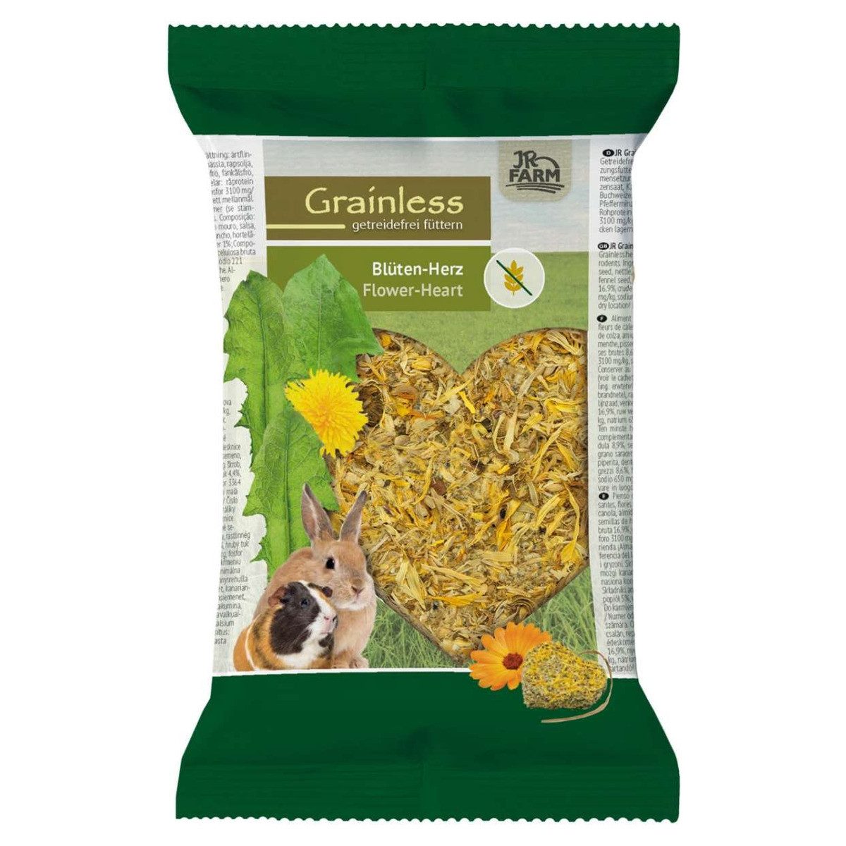 JR Farm Grainless Blüten-Herz 90 g - 6 Stück, für: Kleintier