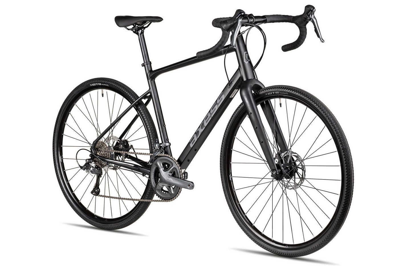 Thumbnail - Axess Gravelbike CREED, 16 Gang Shimano Claris RD-R2000-GS, 8-Speed Schaltwerk, Kettenschaltung, starre Carbongabel schw...