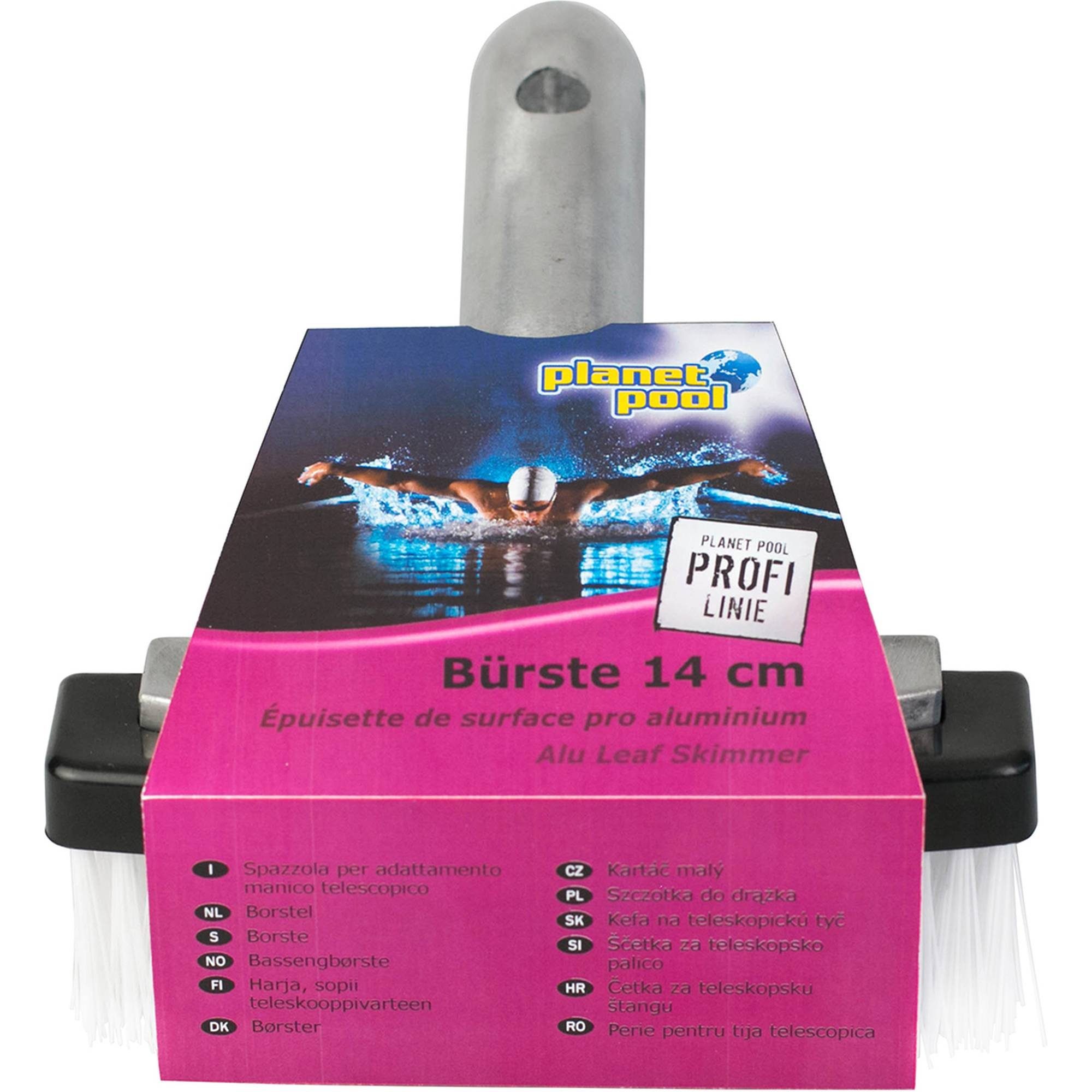 Planet Pool Poolbürste Profi Bodenbürste 14 cm silber/schwarz, Boden
