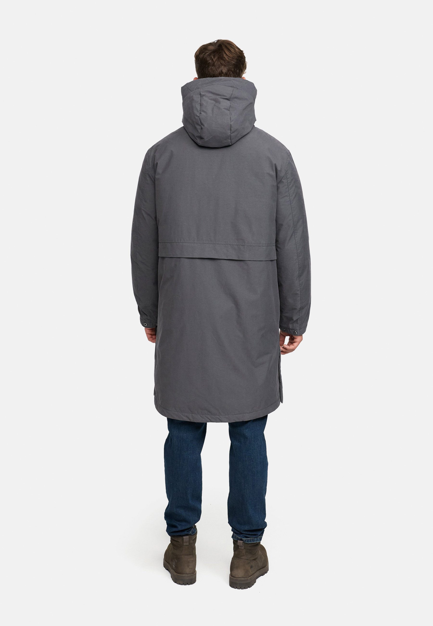 Indicode Winterjacke Herren INKristof Herrenparka Herrenjacke Langer Parka mit wärmender Wattierung