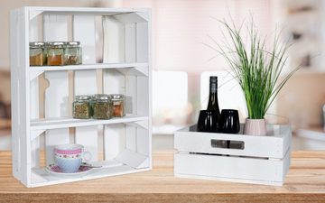 Kistenkolli Altes Land Allzweckkiste Küchenset "Tiffany" in weiß als Gewürz- und Pflanzenregal