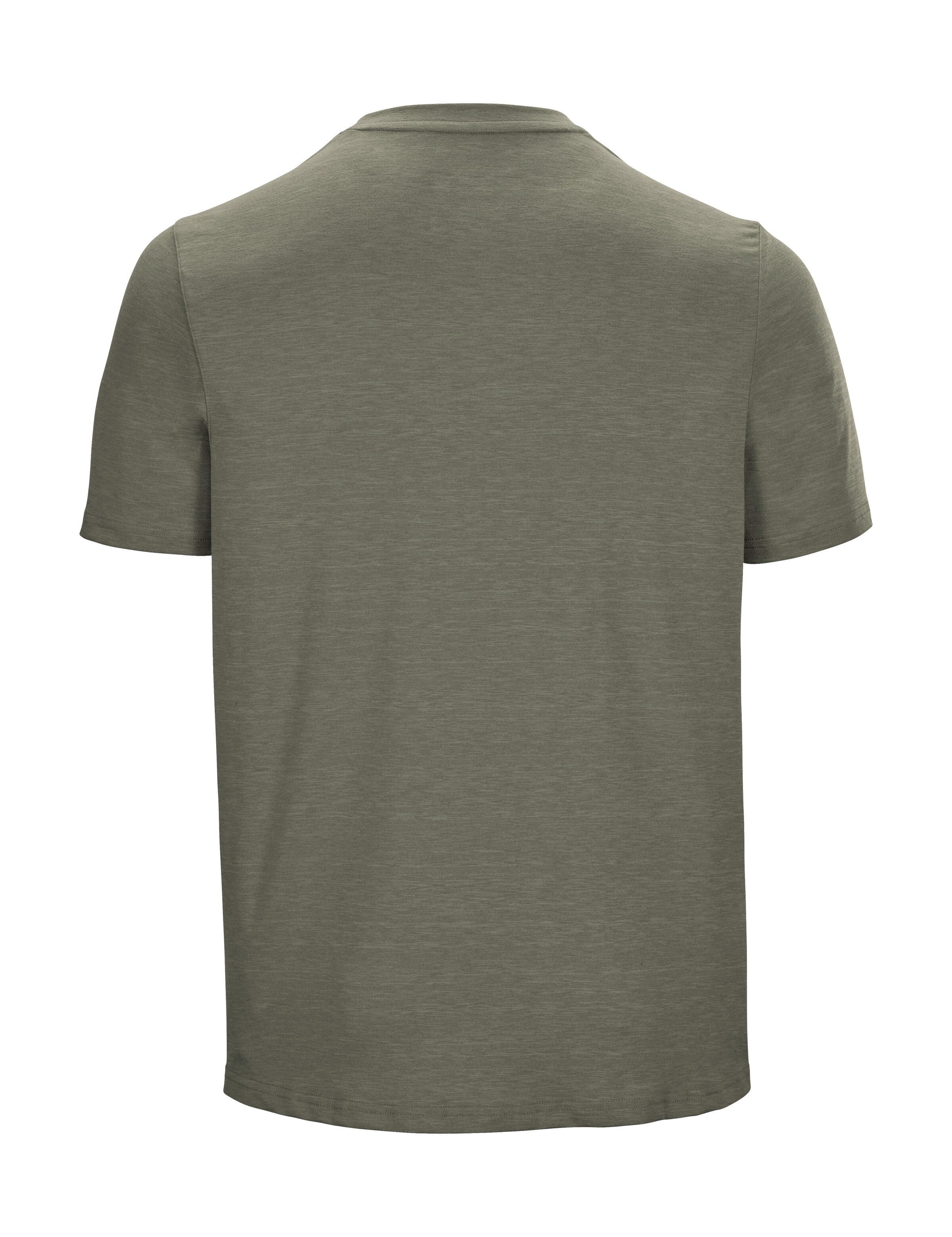 Killtec T-Shirt MN TSHRT C Schnelltrocknendes Herren T-Shirt mit Berg-Print und Melange-Optik