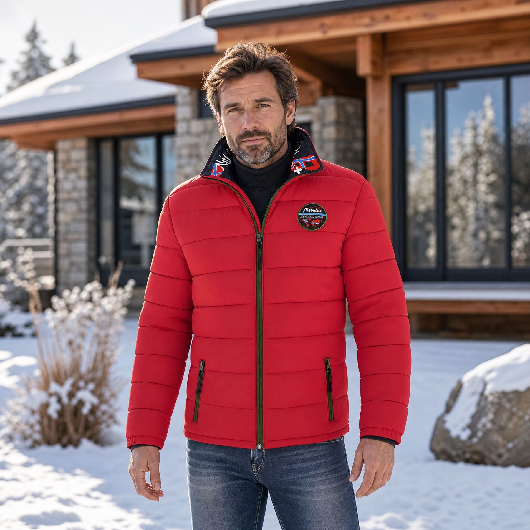 Nebulus Winterjacke TAMMES, P4811 - Herren, rot, S