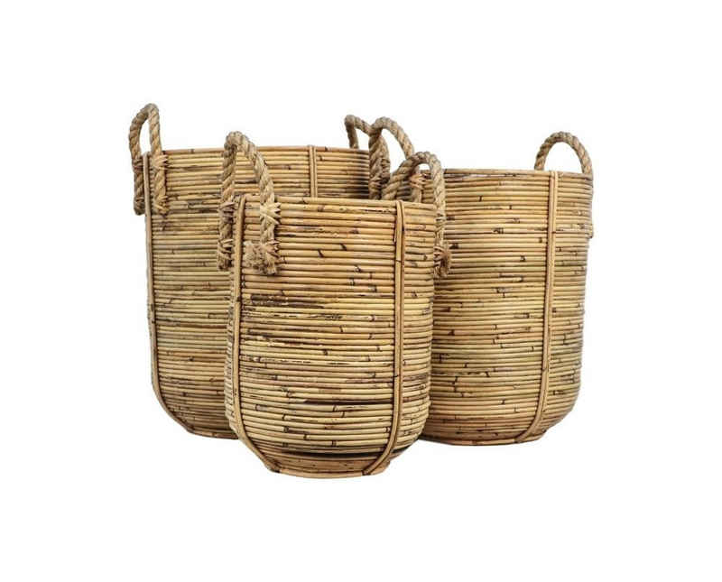 HSM Collection Dekokorb Korbset Kika Rattan 3er