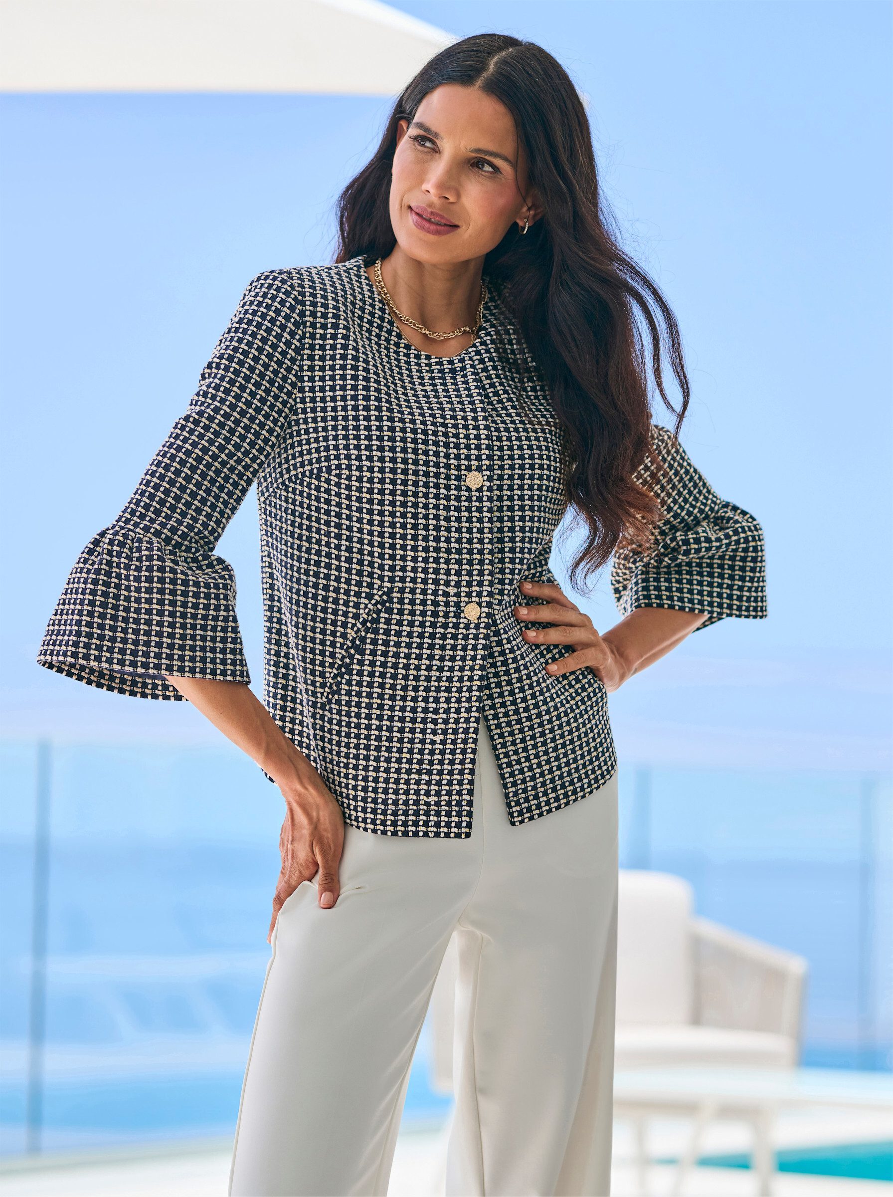 heine Blusenblazer Blazer 3/4-Arm