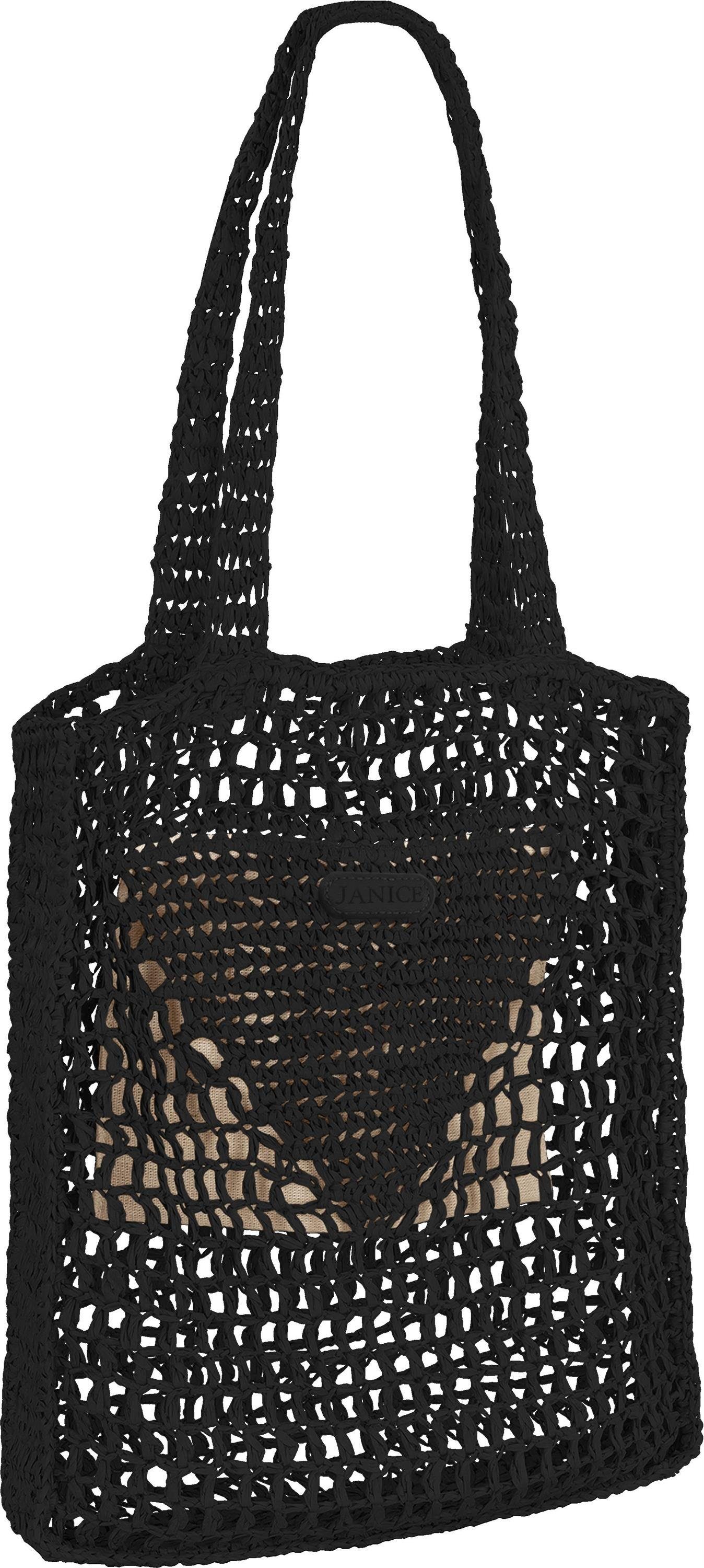 Janice Strandtasche Strandtasche 7 Liter Manila, Gehäkelte Tragetasche günstig online kaufen