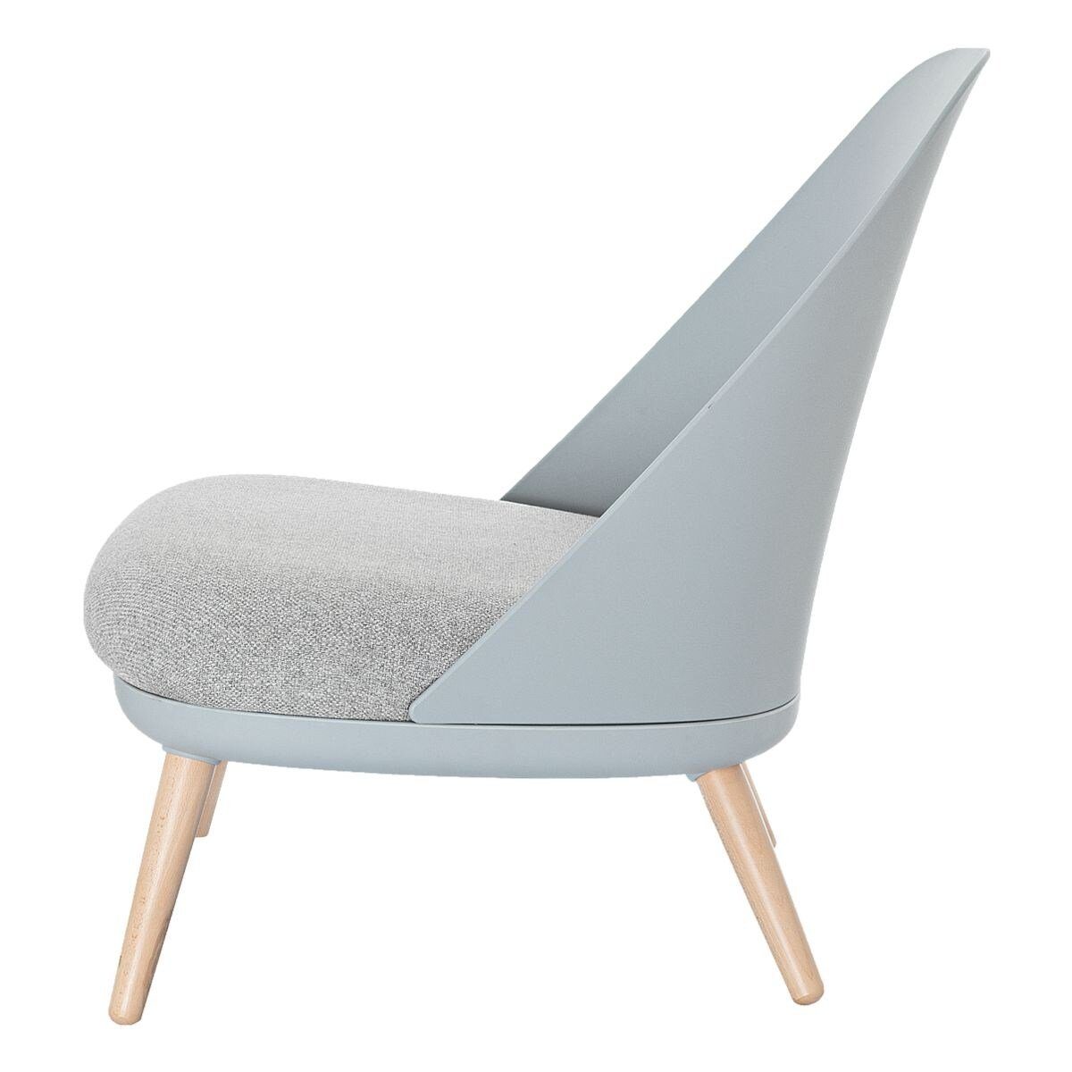 Cocoon, Form, abgerundete PAPERFLOW grau Holzfüße Sessel