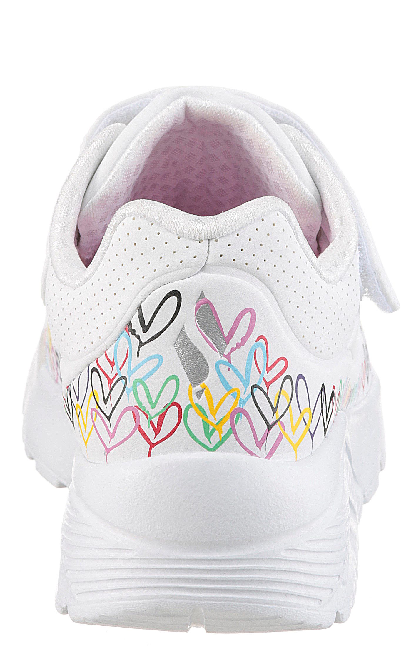 Skechers UNO LITE Sneaker Klettschuh mit bunten Herzen, Größenschablone zum Download