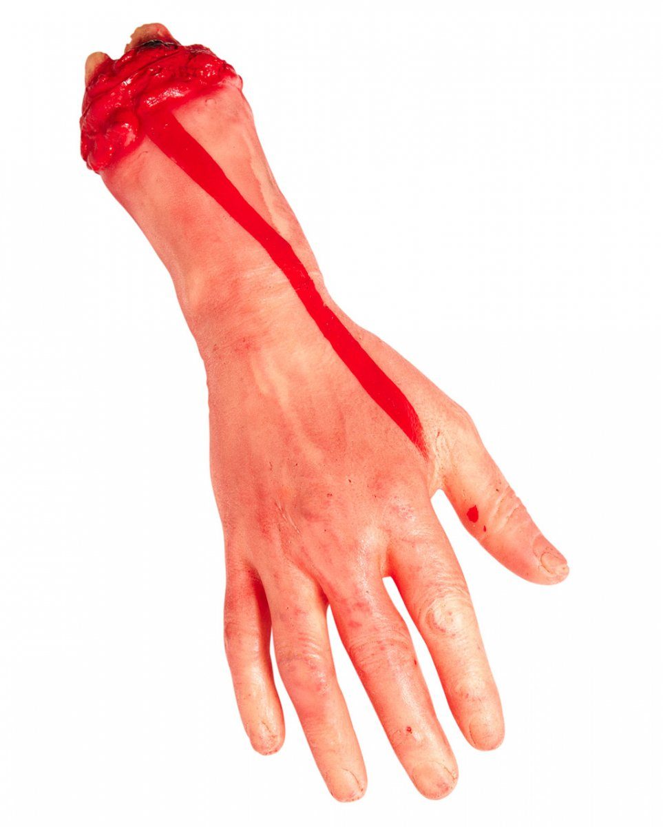 Abgehackte Hand blutige Dekofigur Horror-Shop