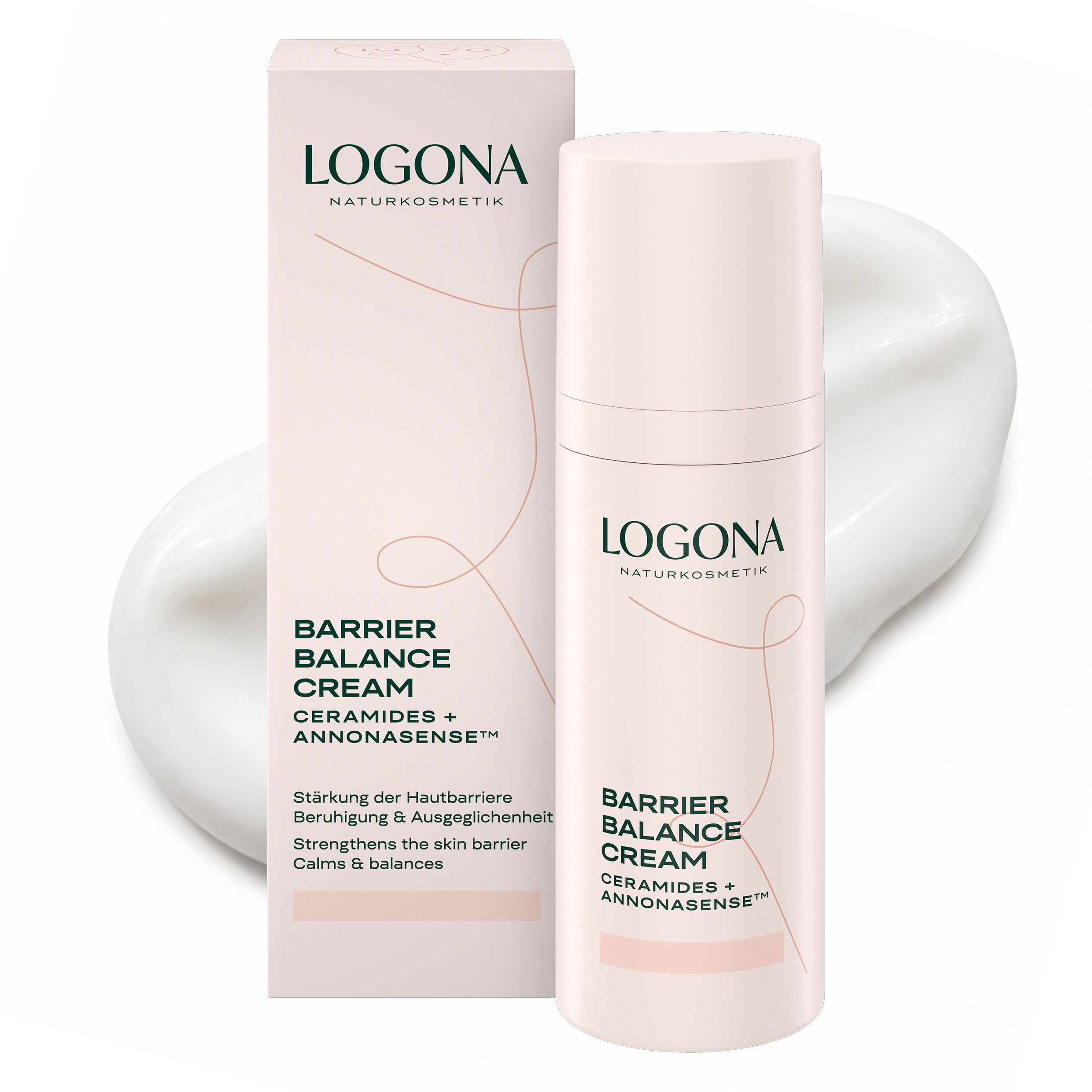 LOGONA Gesichtspflege BARRIER BALANCE CREM, für Gesicht und Hals, mit Creme-Textur