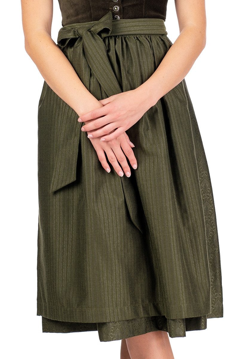 MarJo Samt Dirndl 2tlg. - NUSSDORF - olive