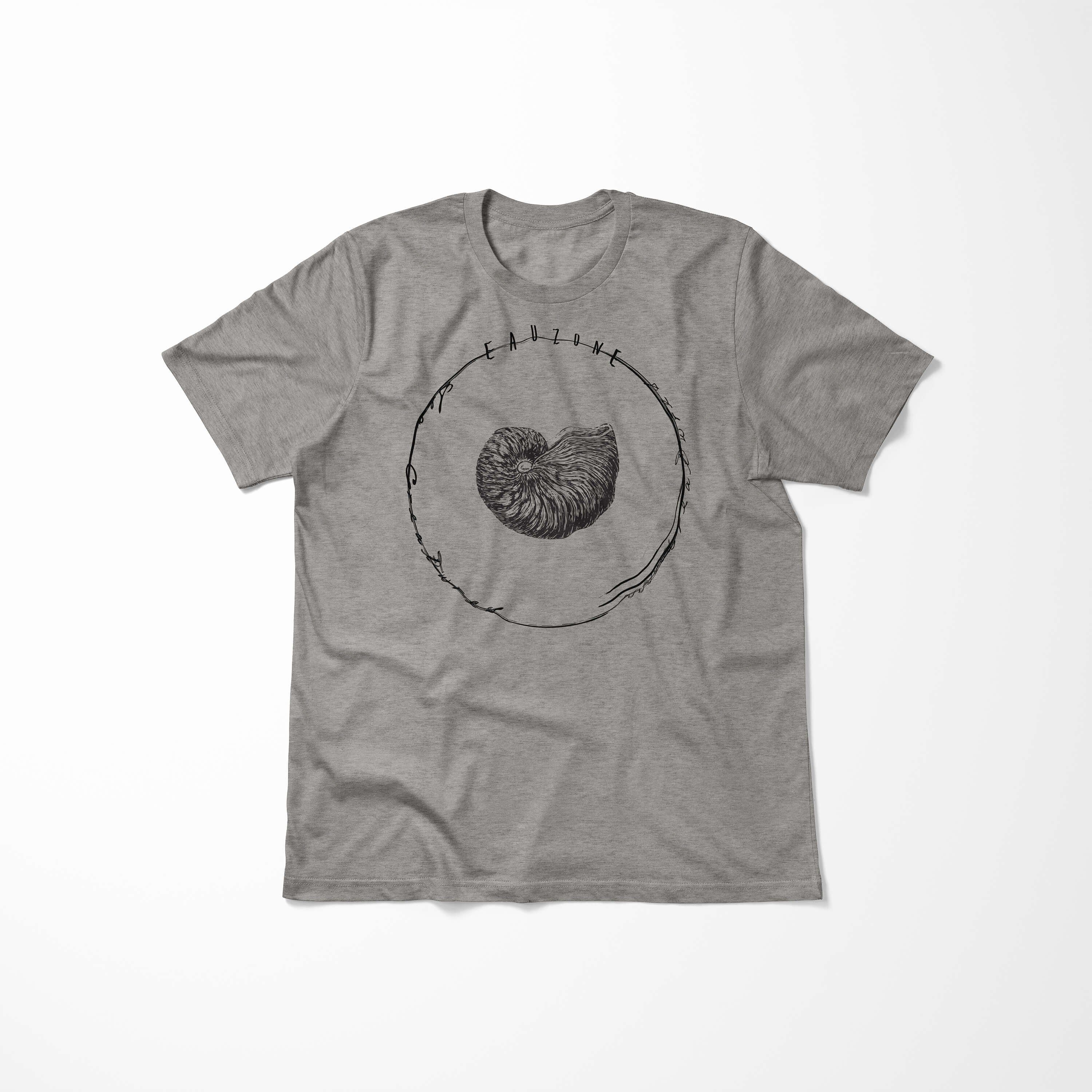 sportlicher Sea 049 Serie: Tiefsee - Fische Sinus Struktur Creatures, und T-Shirt Schnitt / feine Ash Sea Art T-Shirt