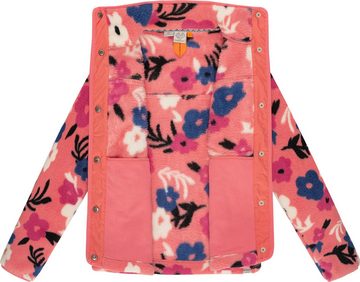 Ragwear Plüschjacke Appopis Print Auffällige flauschige Übergangsjacke aus Teddyfleece