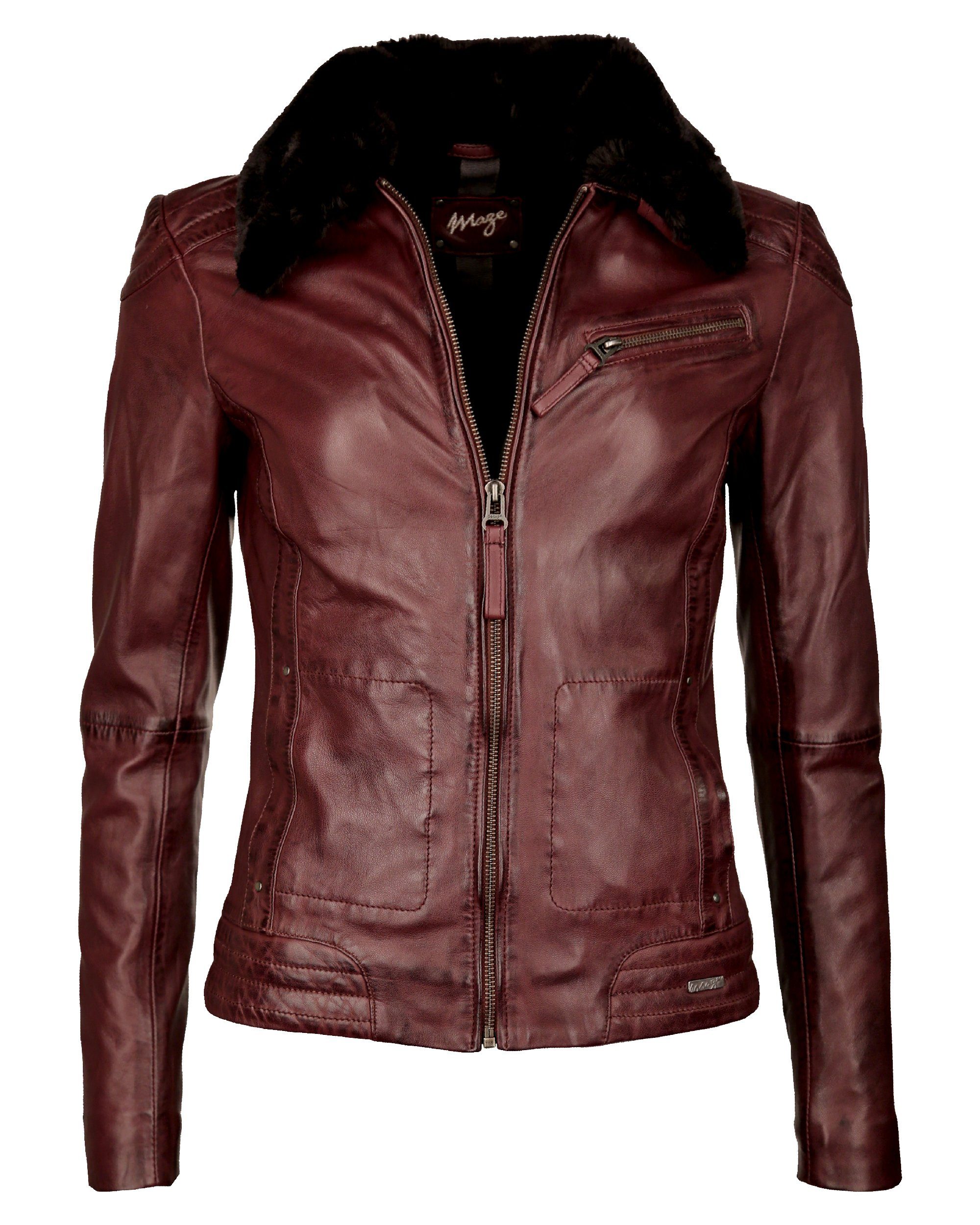 Maze Lederjacke Morelia plum