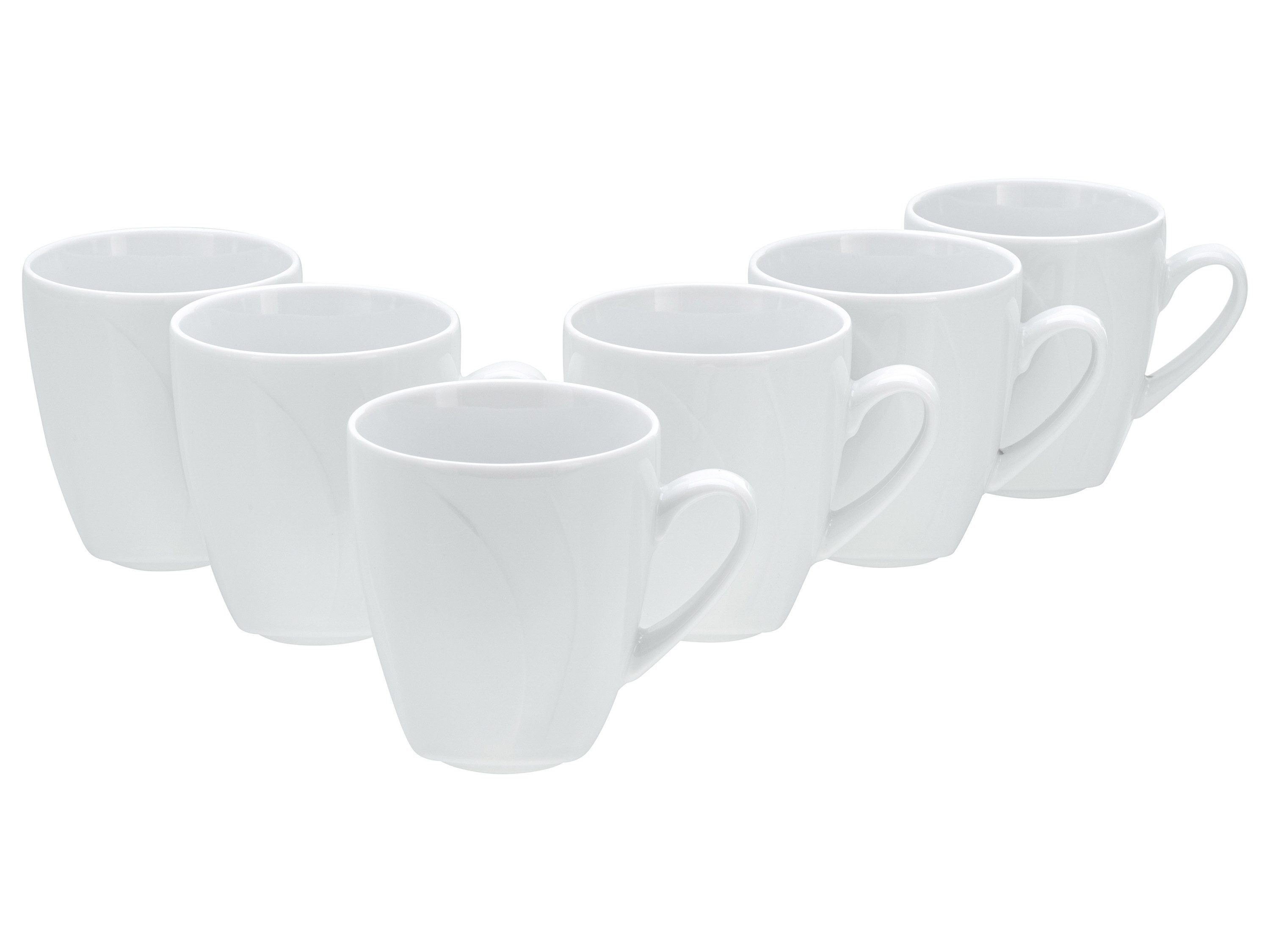 CreaTable Becher Celebration Weiss, 6-tlg., Porzellan