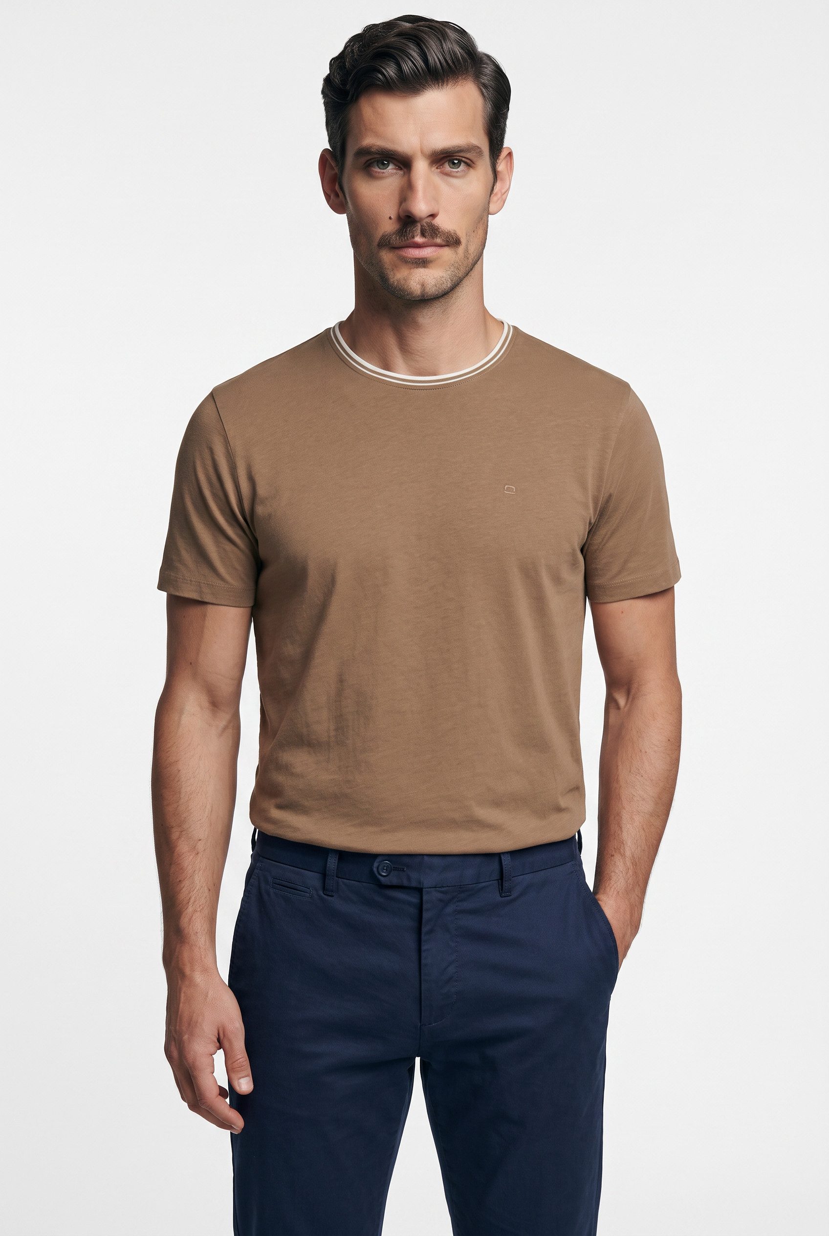 OLYMP T-Shirt regular fit, Rundhals, casual